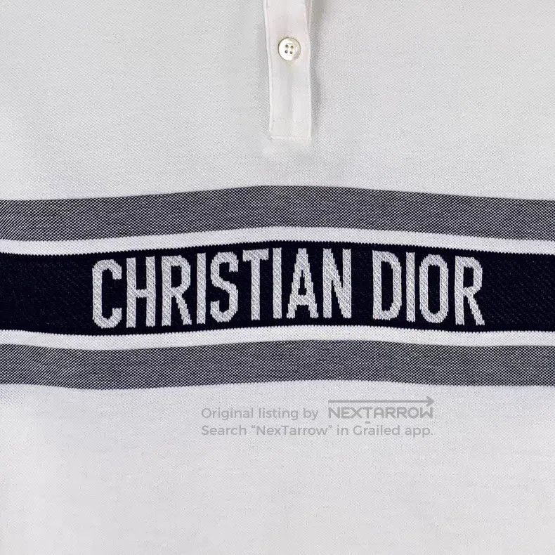 Dior Dior White logo letter cotton Polo collar short-sleeved T- Size M / US 6-8 / IT 42-44 - 4 Thumbnail
