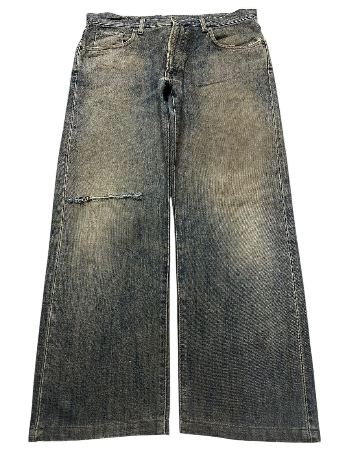 Japanese Brand Vintage Japanes Brand Mud Wash Faded Distressed Baggy Jeans Size US 34 / EU 50 - 1 Thumbnail