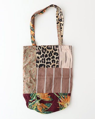 Kapital KAPITAL Patchwork Novel Tote Bag Brown Size ONE SIZE - 1 Thumbnail