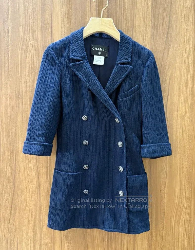 Chanel Chanel Dark blue double-breasted jacket Size XS / US 0-2 / IT 36-38 - 1 Thumbnail