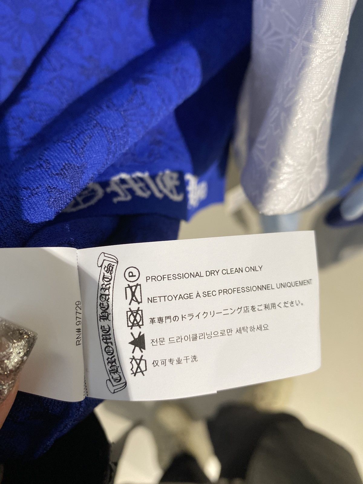 Chrome Hearts Chrome Hearts Blue Tonal Monogram Knit Short Sleeve Tee Size M / US 6-8 / IT 42-44 - 4 Thumbnail