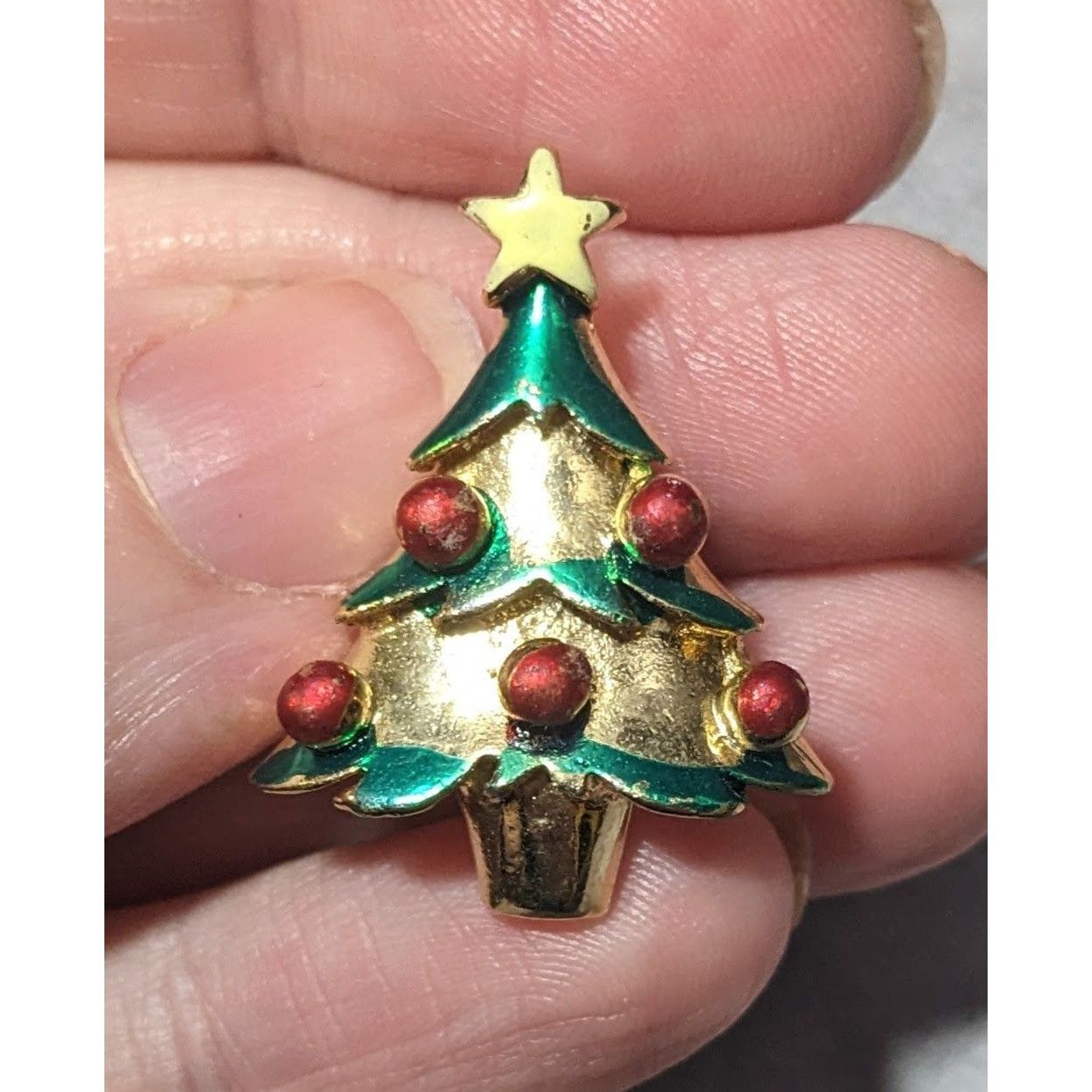 Other Vintage Green And Gold Christmas Tree Pin Size ONE SIZE - 3 Thumbnail
