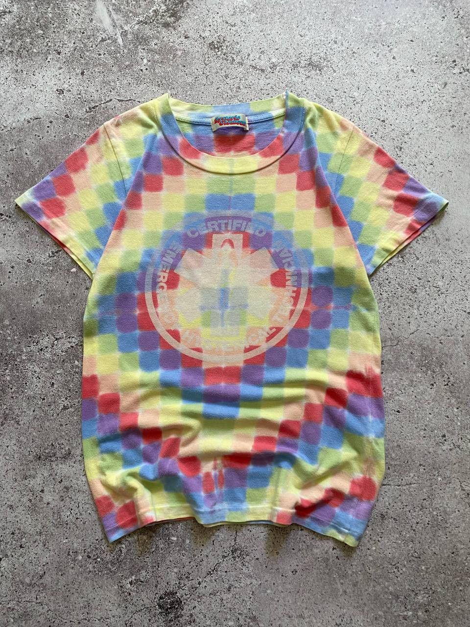 Hysteric Glamour × Vintage RARE 90s HYSTERIC GLAMOUR CERTIFIED EMERGENCY TIE DYE TEE Size US S / EU 44-46 / 1 - 9 Thumbnail