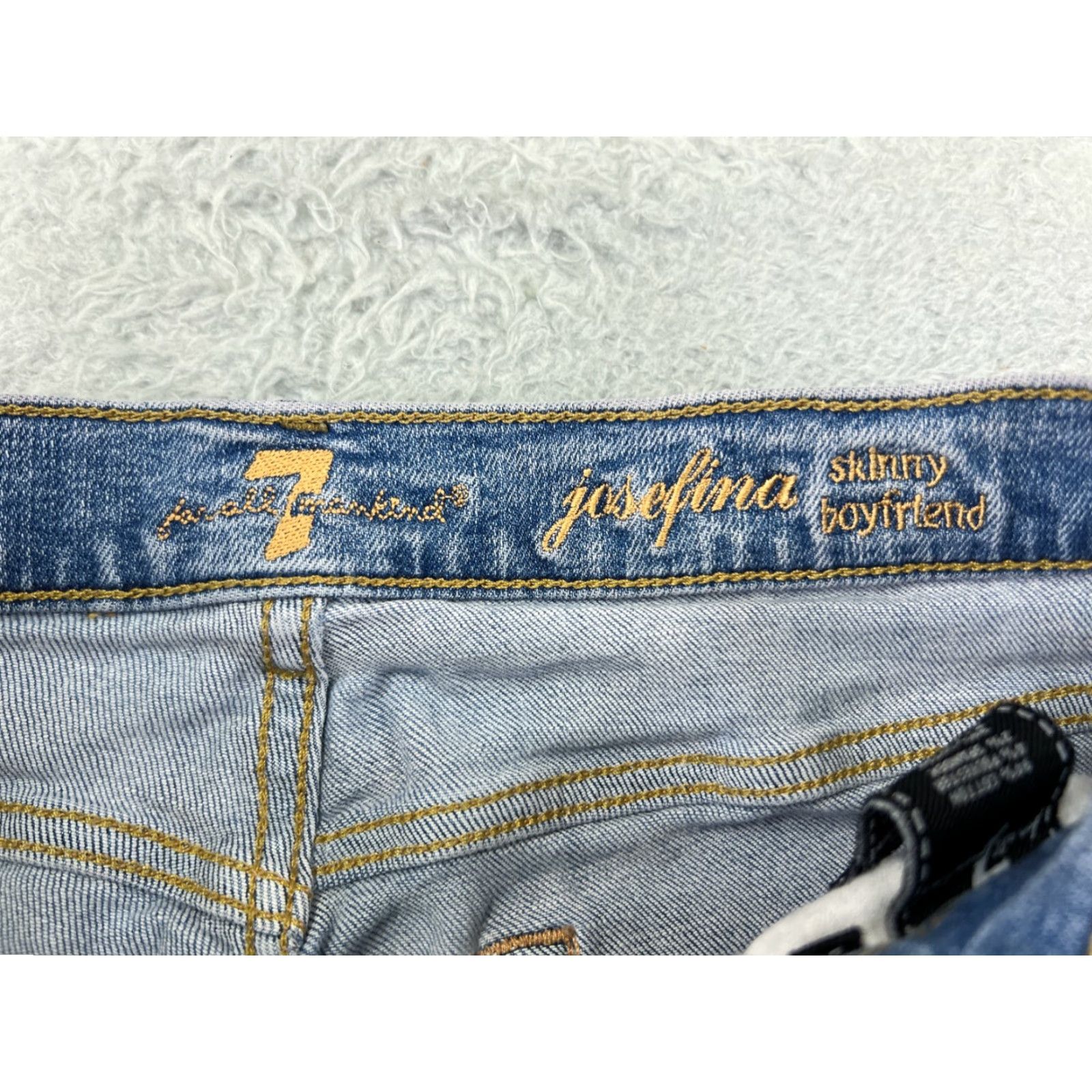 7 For All Mankind 7 For All Mankind Jeans Women 25 Blue Denim Josefina Skinny Button Fly Shirt? Size 26" / US 2 / IT 38 - 3 Thumbnail