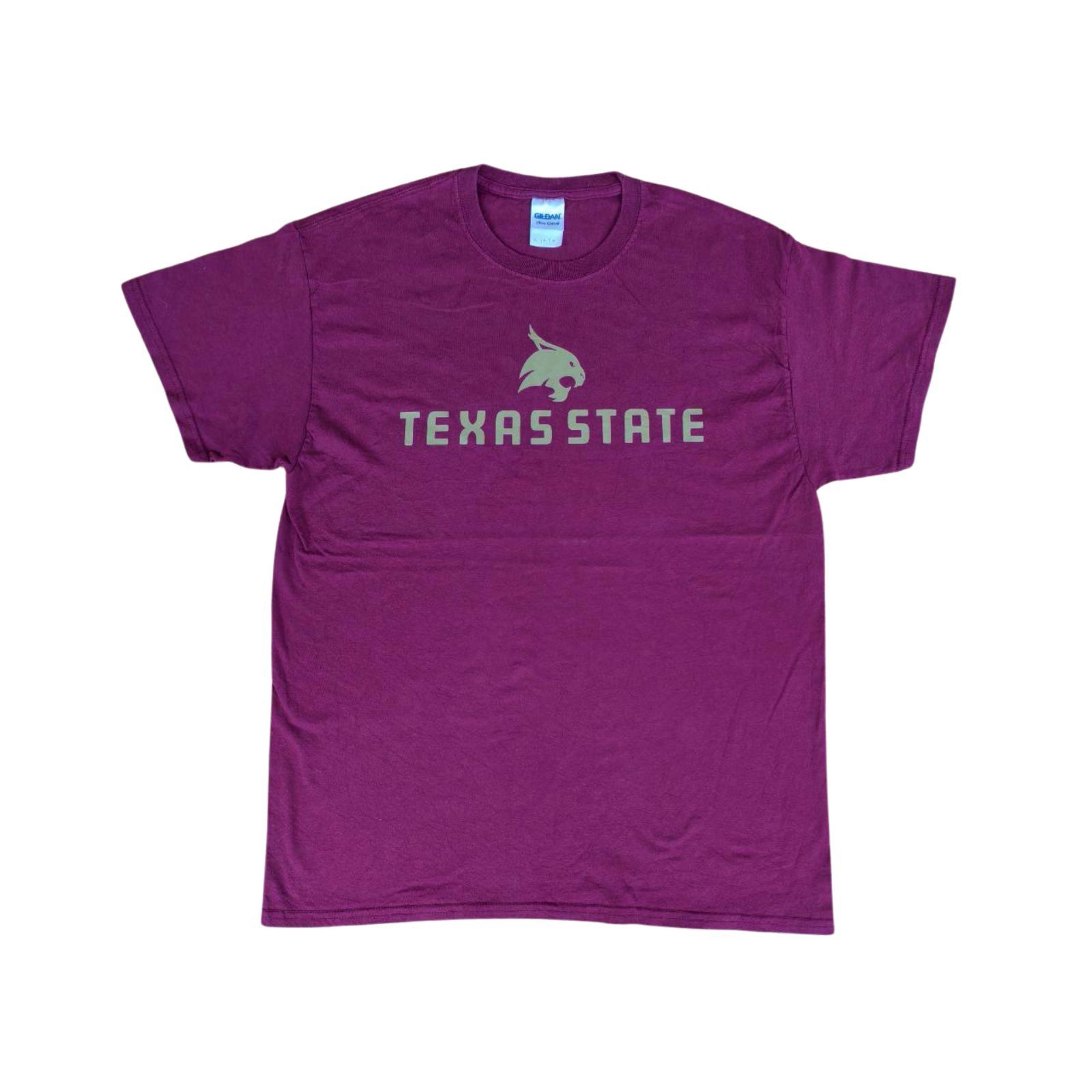 Gildan Texas State Bobcats Football 00's Vintage T Shirt 21/28.5 Size US L / EU 52-54 / 3 - 1 Thumbnail