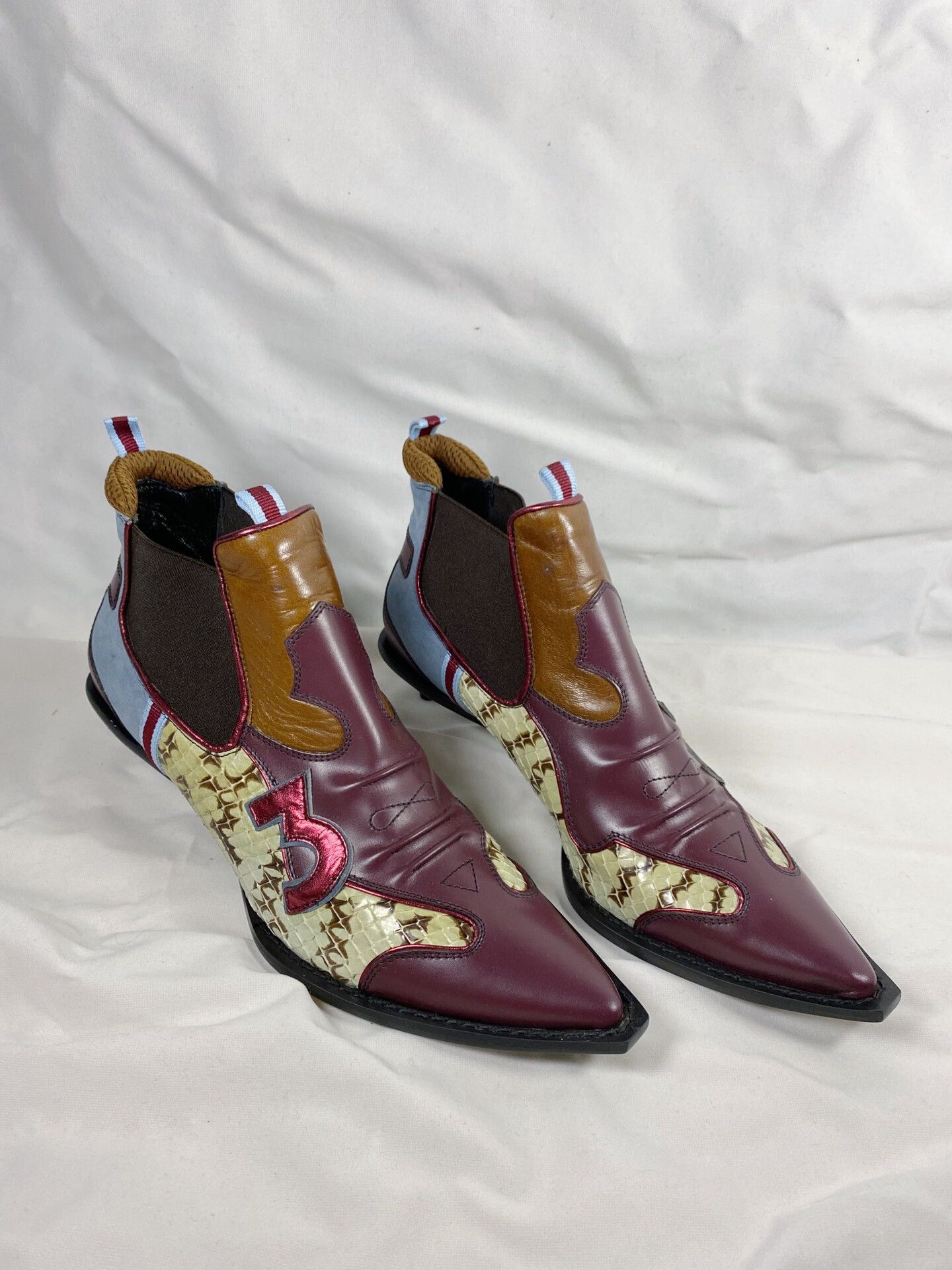 Miu Miu Miu Miu Kitten Heel Short Boots Size US 6.5 / IT 36.5 - 1 Thumbnail