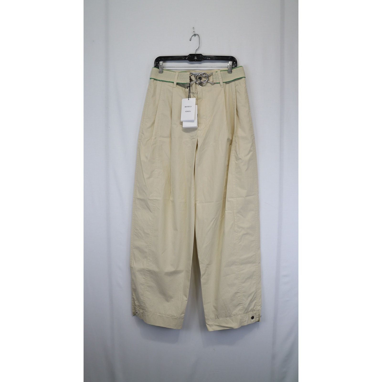 Bottega Veneta o1rshd1 Organic Frosted Poplin Trousers in Beige Size US 32 / EU 48 - 1 Thumbnail