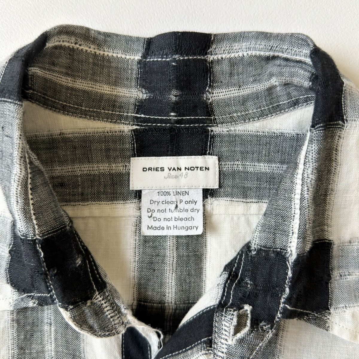 Dries Van Noten Early 2000s ‘Cobweb Weave’ Check Shirt Size US M / EU 48-50 / 2 - 6 Thumbnail