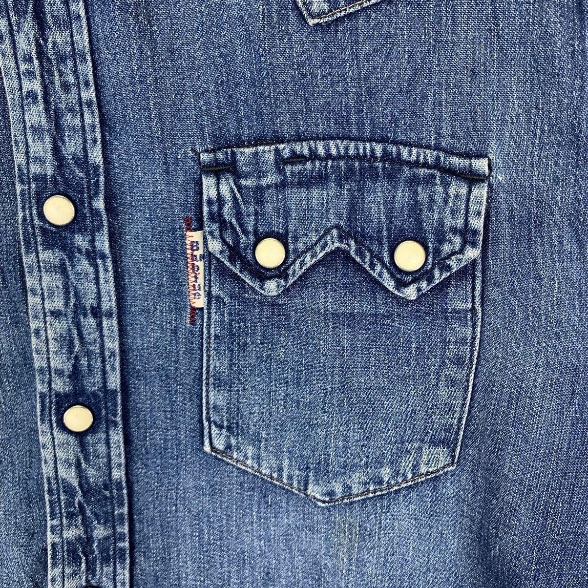 Blue Blue Japan × Indigo × Japanese Brand Vintage Blue Blue Japan Western Denim Snap Button Shirt Size US M / EU 48-50 / 2 - 13 Thumbnail