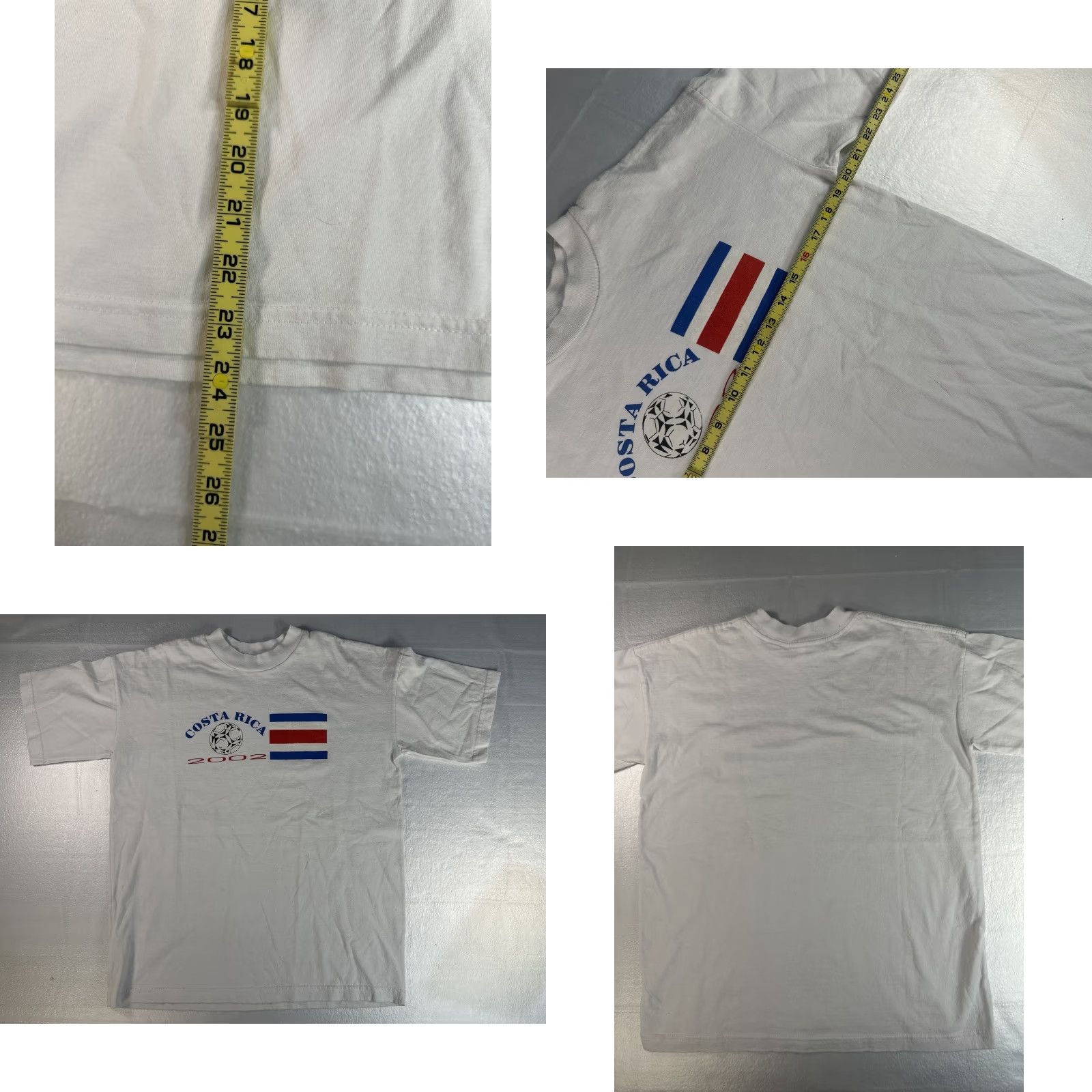 Vintage VTG Costa Rica Futbol Soccer T Shirt Men’s Large White Shirt Size US L / EU 52-54 / 3 - 8 Thumbnail