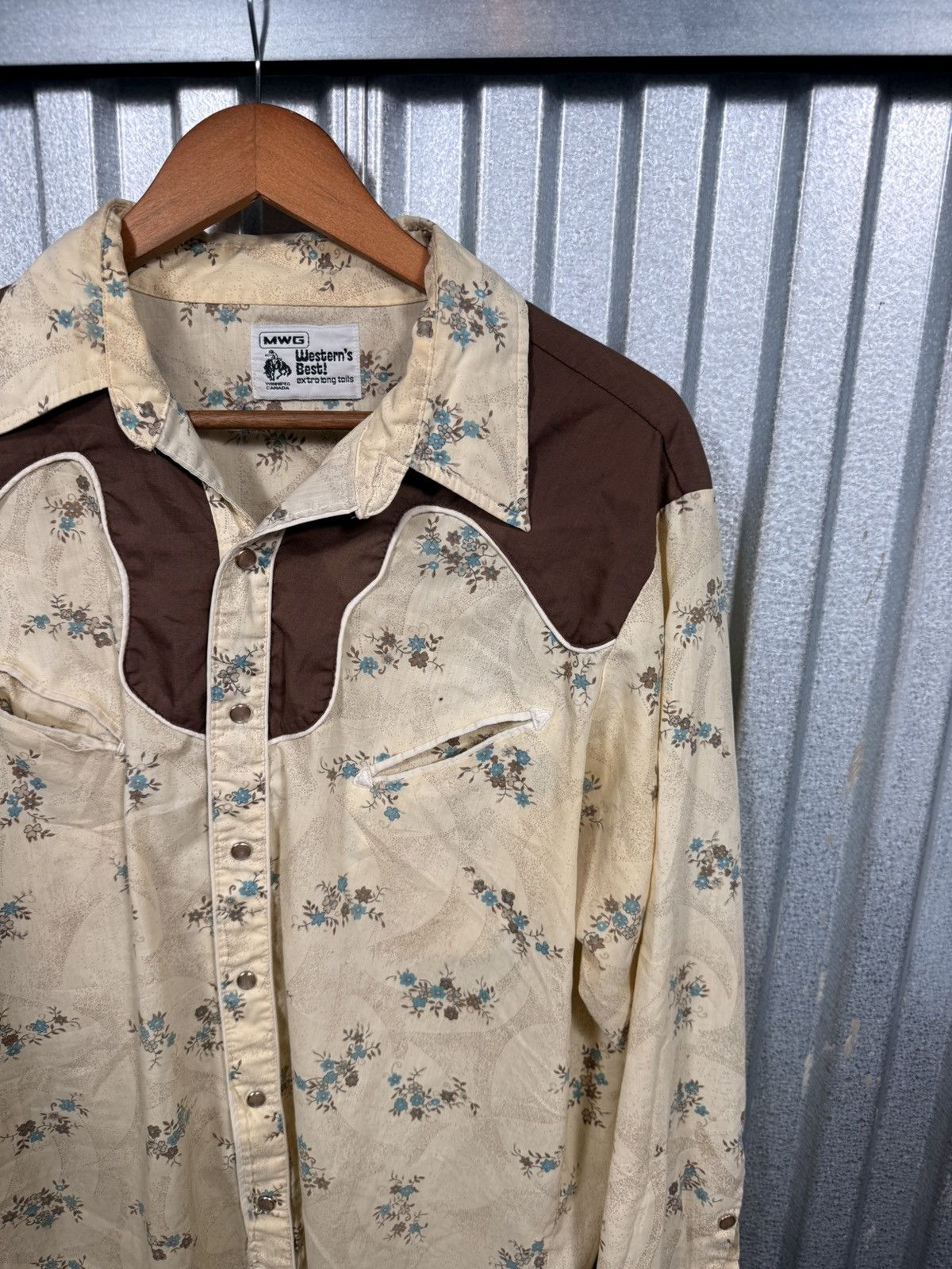 Other 70s Vintage Westerns Best Cowboy Floral Pearl Snap Shirt Size US XL / EU 56 / 4 - 8 Thumbnail