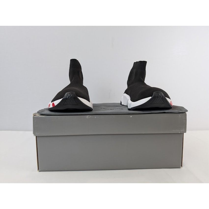 Balenciaga o1rshd1 Speed LT Graffiti Sneakers in Black / White / Red Size US 8 / EU 41 - 18 Thumbnail