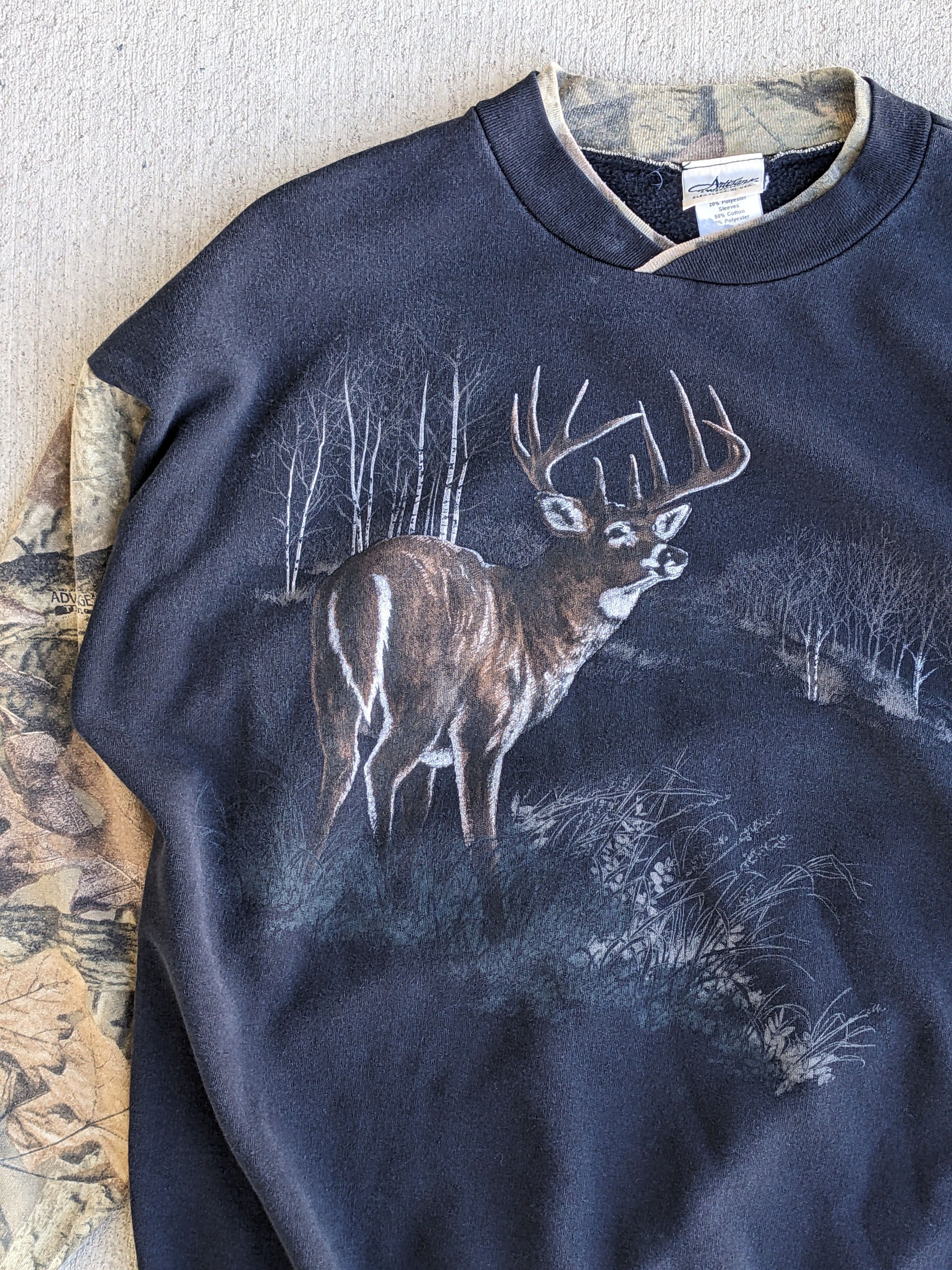 Realtree × Vintage Vintage Realtree Style Sweatshirt Made in the USA Size US XL / EU 56 / 4 - 3 Thumbnail