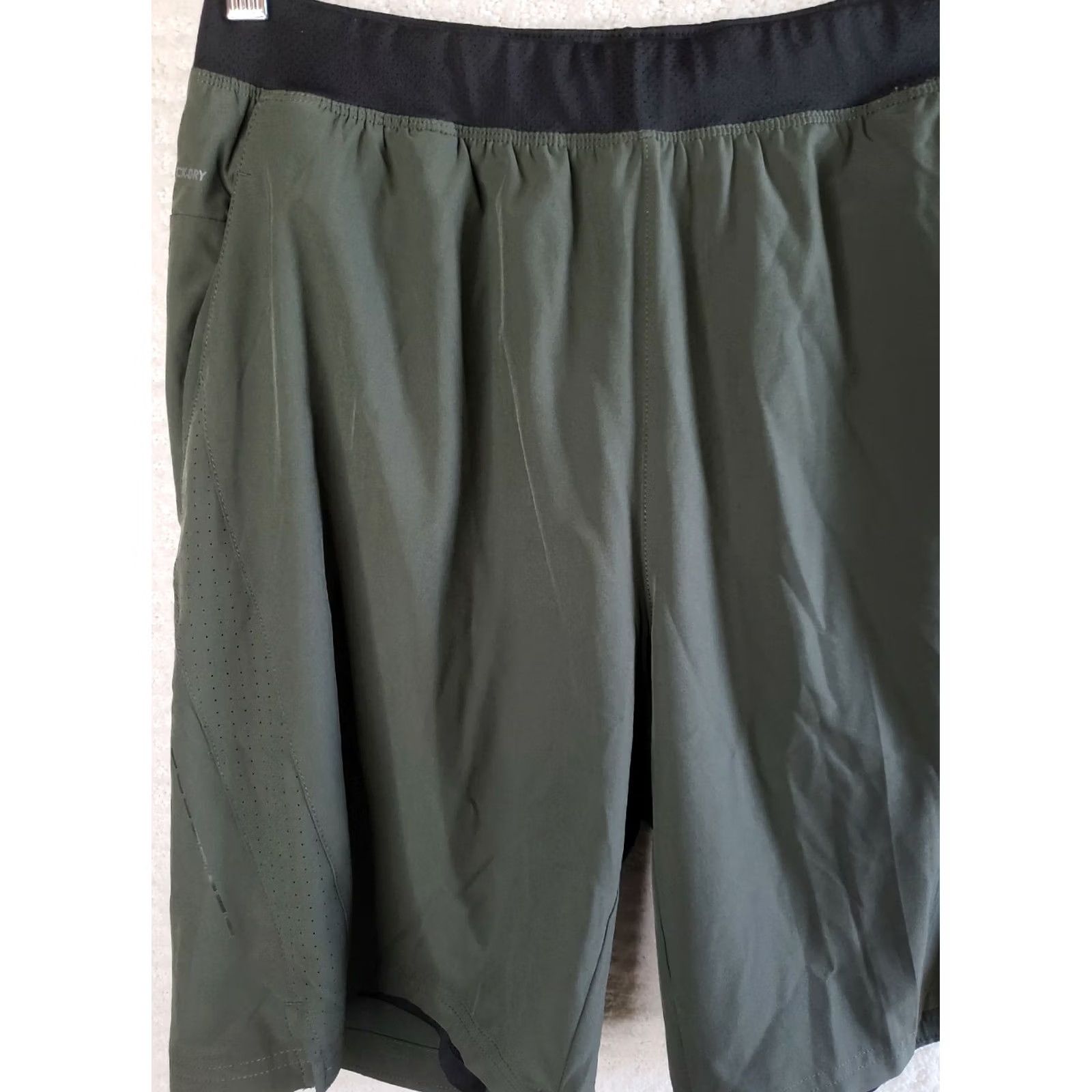 Vintage VINTAGE Skora Athletic Qwick Dry Running Shorts Men M Green Elastic Waist Longer Compression Liner Regular Size US 31 - 3 Thumbnail