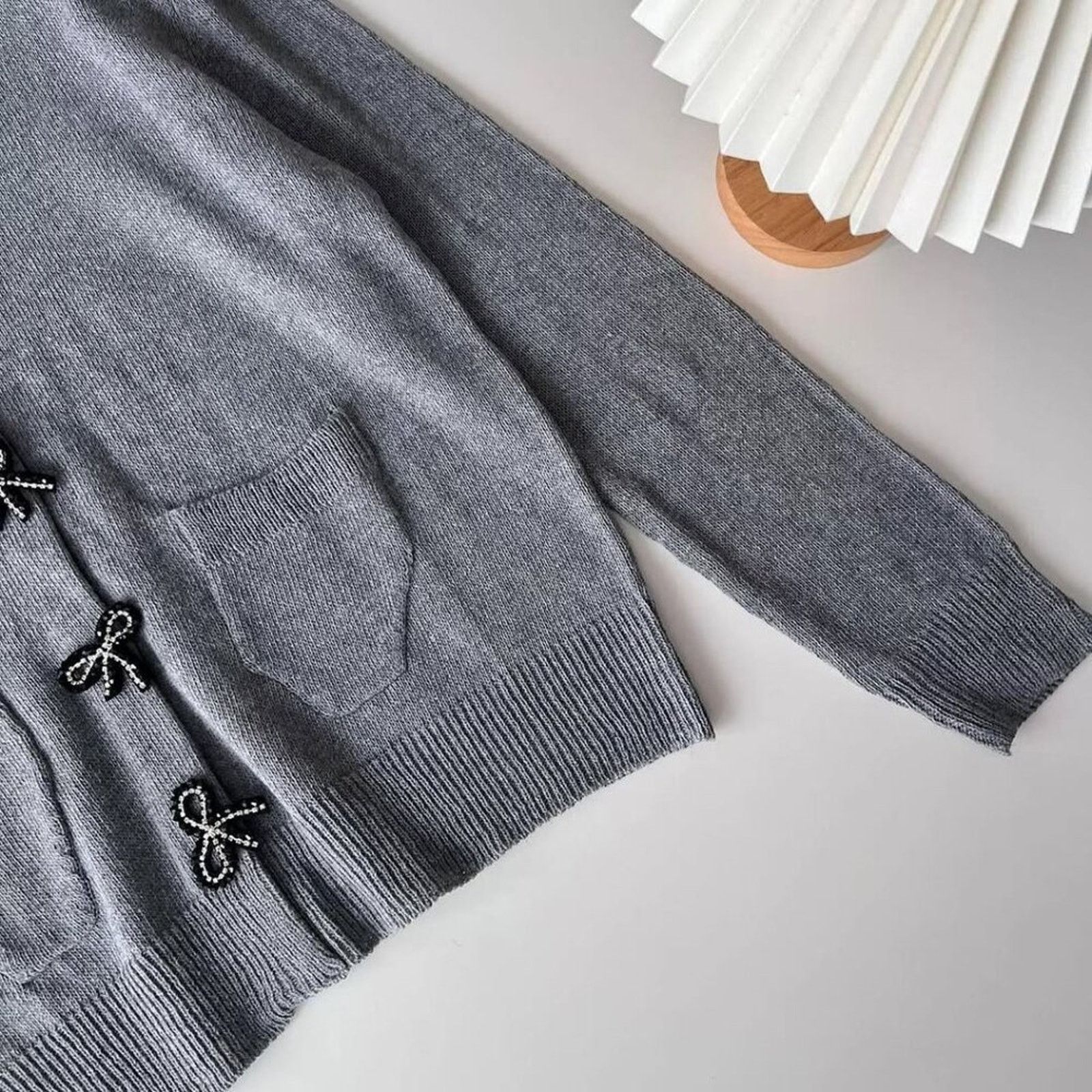 Zara RARE!!! ZARA Gray Embellished Knit Top NWT Size L / US 10 / IT 46 - 21 Thumbnail