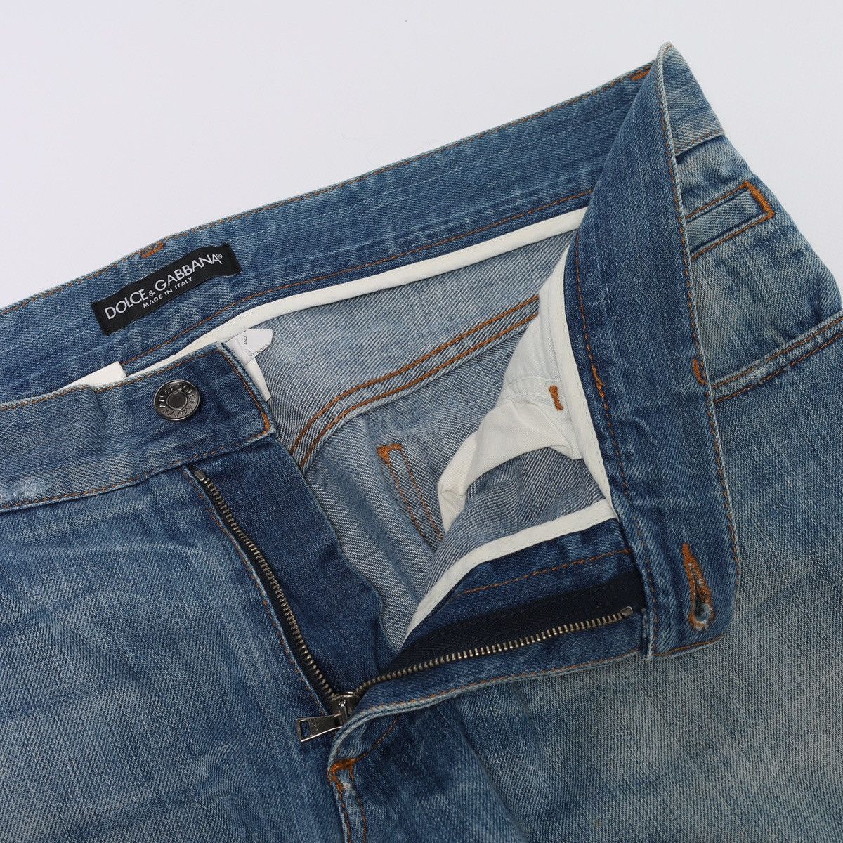 Dolce & Gabbana Dolce Gabbana Fade Denim Pants Blue Jeans Metal Logo Washed Size US 34 / EU 50 - 11 Thumbnail