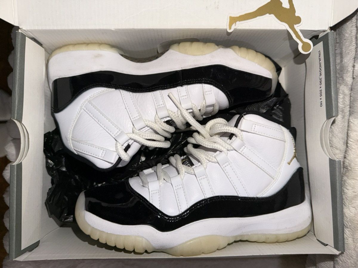 Jordan Brand Air Jordan 11 Retro (GS) Size 4.5Y WHITE/METALLIC GOLD-BLACK Size US 6 / IT 36 - 1 Thumbnail