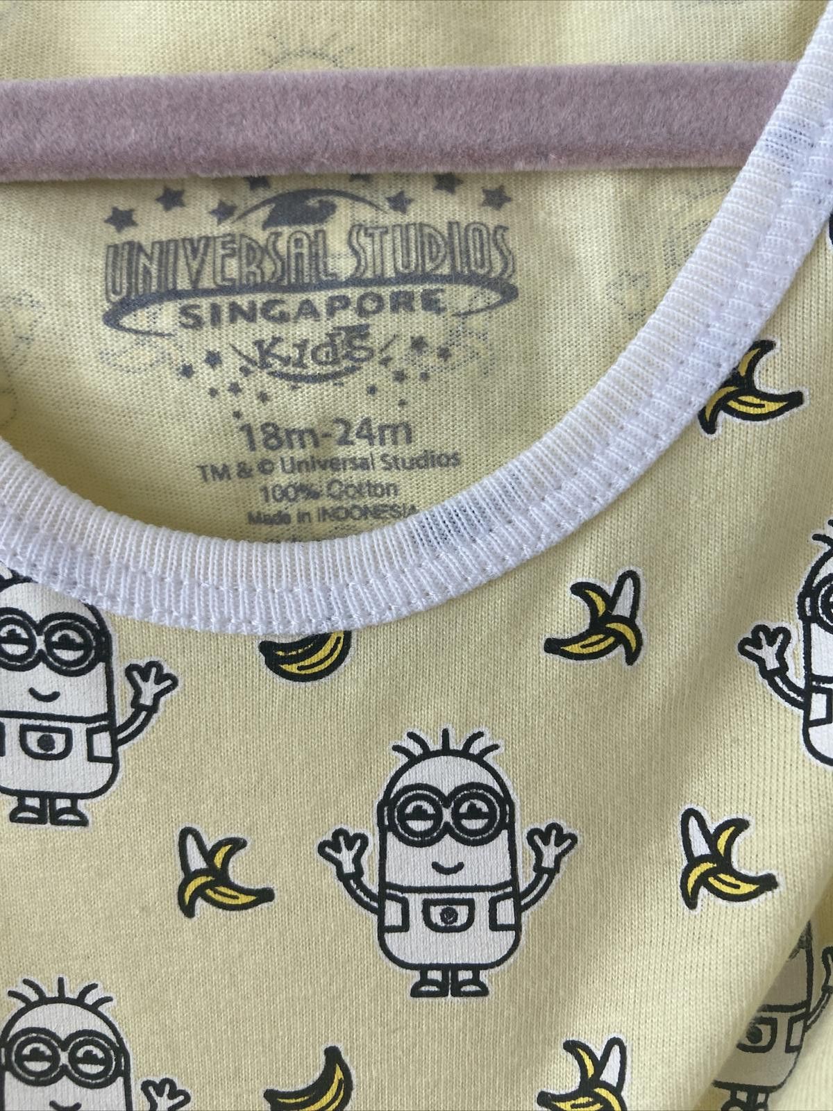Designer Minion Bodysuit from Universal Studios Singapore Size 18-24M Size ONE SIZE - 2 Thumbnail