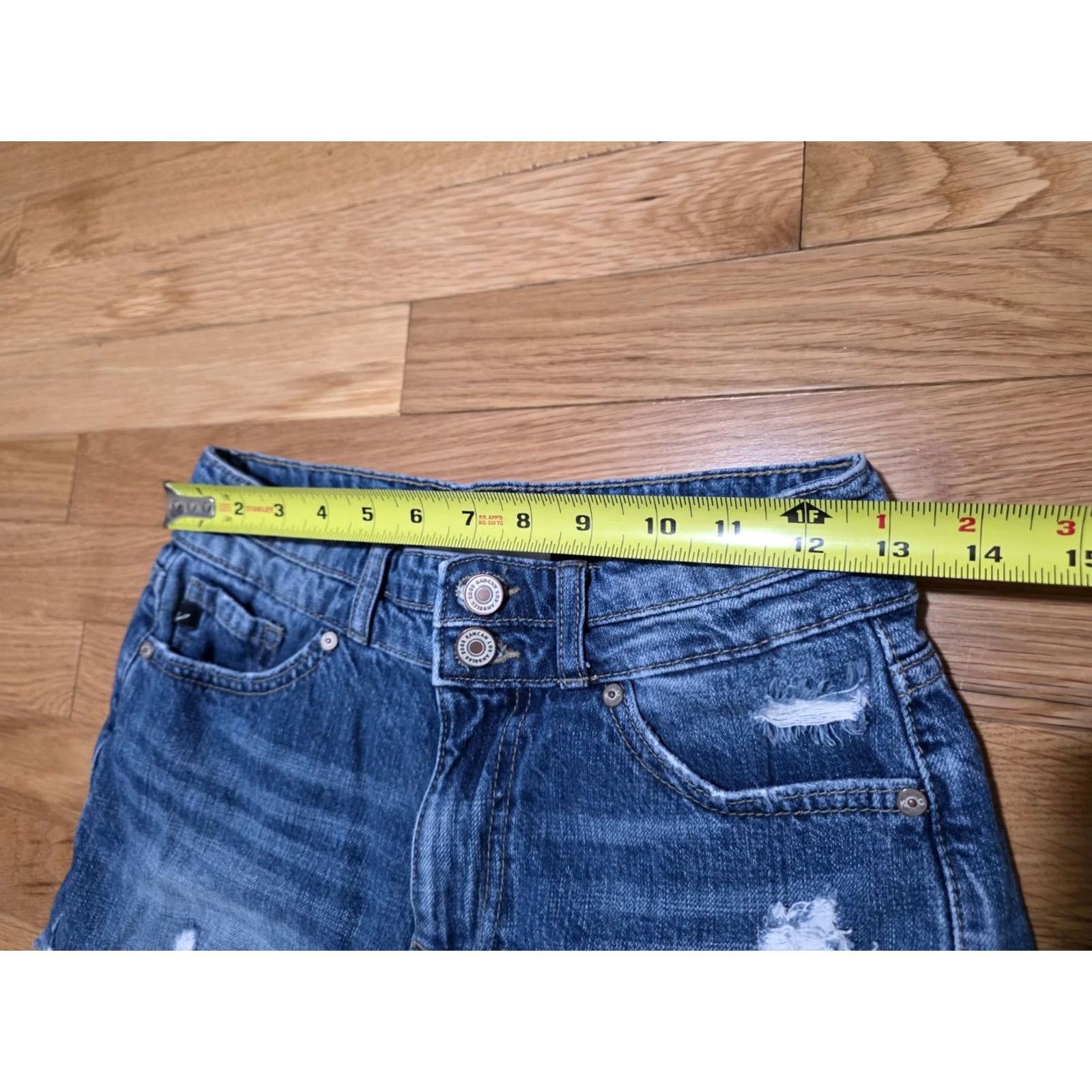 Vintage KanCan Cut-Off Shorts Womens XS Blue Denim 100% Cotton 5-Pockets Distressed Vintage No Size 26" / US 2 / IT 38 - 4 Thumbnail