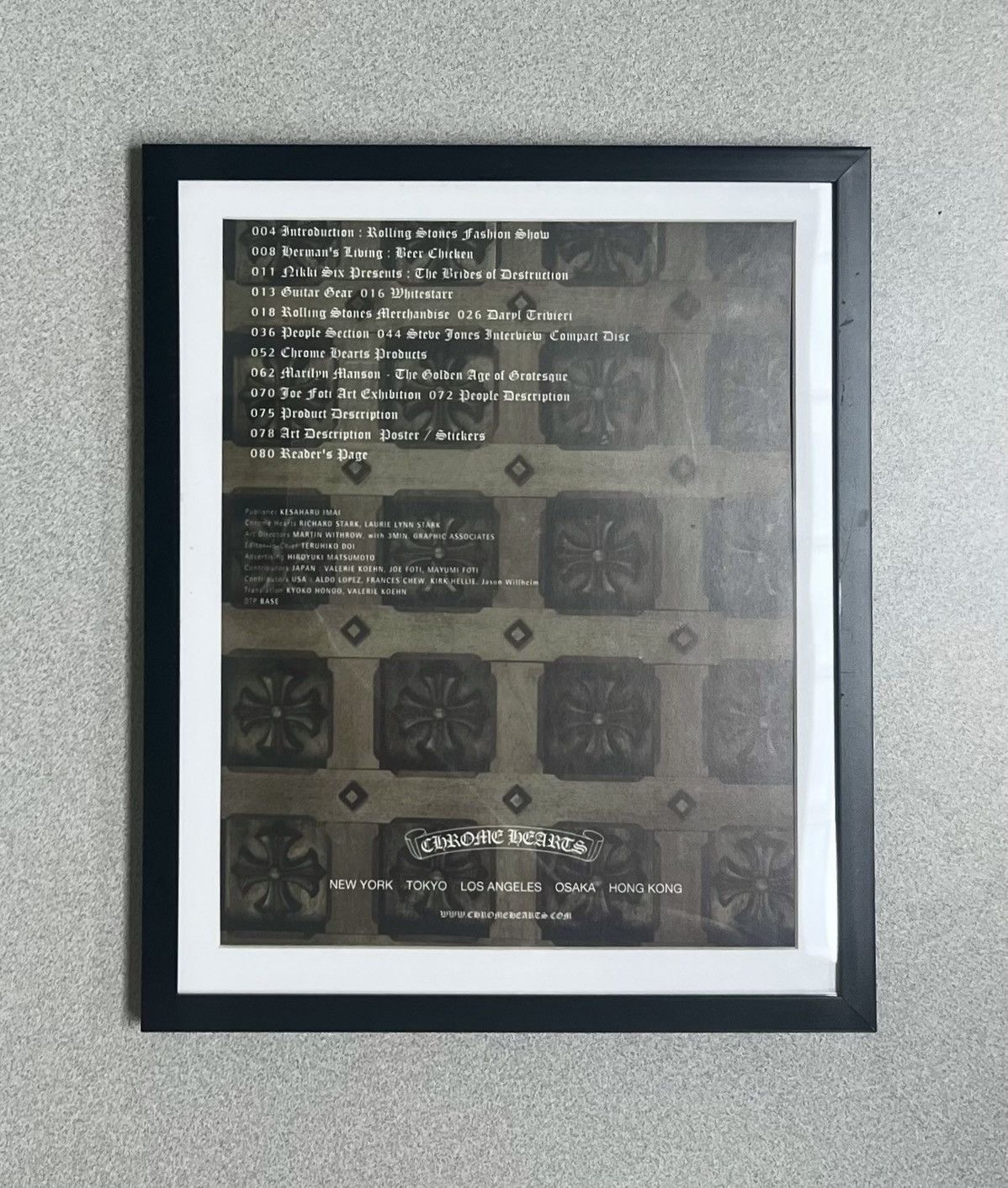 Chrome Hearts × Vintage Chrome Hearts multiple crosses 9x11 cutout Framed poster Size ONE SIZE - 1 Thumbnail