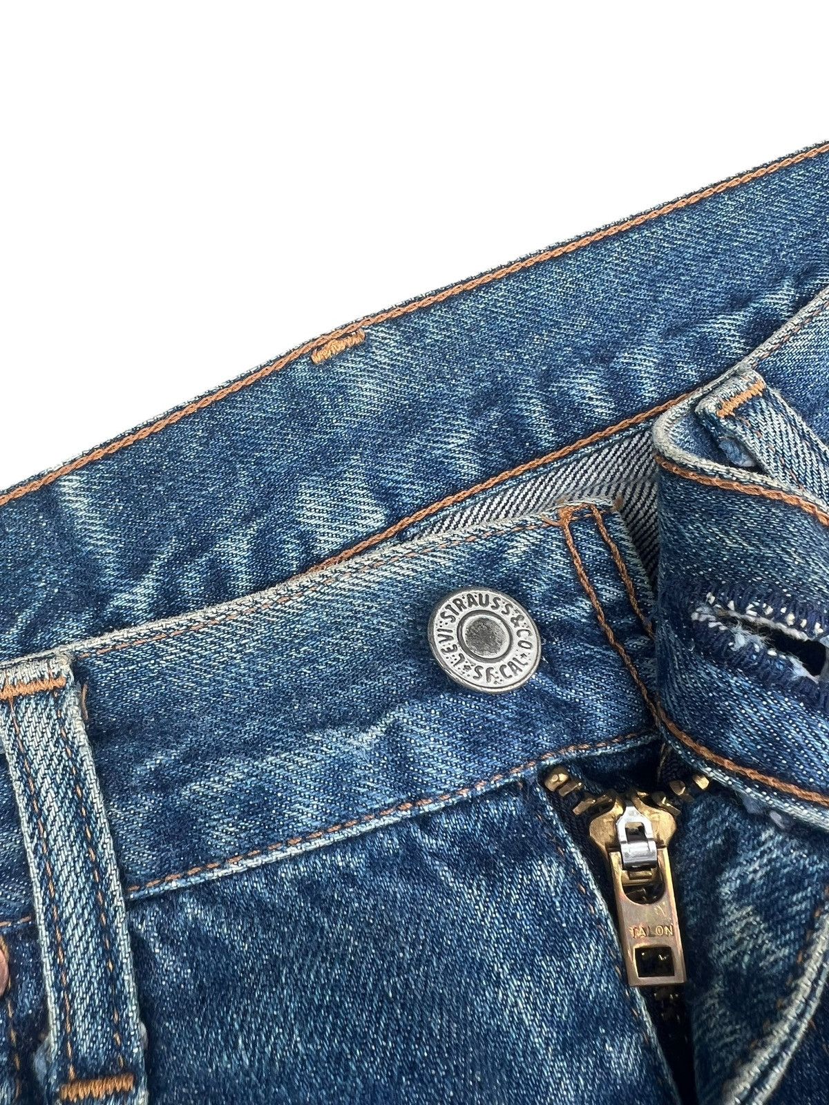 Levi's 90s Levi’s 503B XX Big E Distress Denim Selvedge Jeans Size US 32 / EU 48 - 7 Thumbnail
