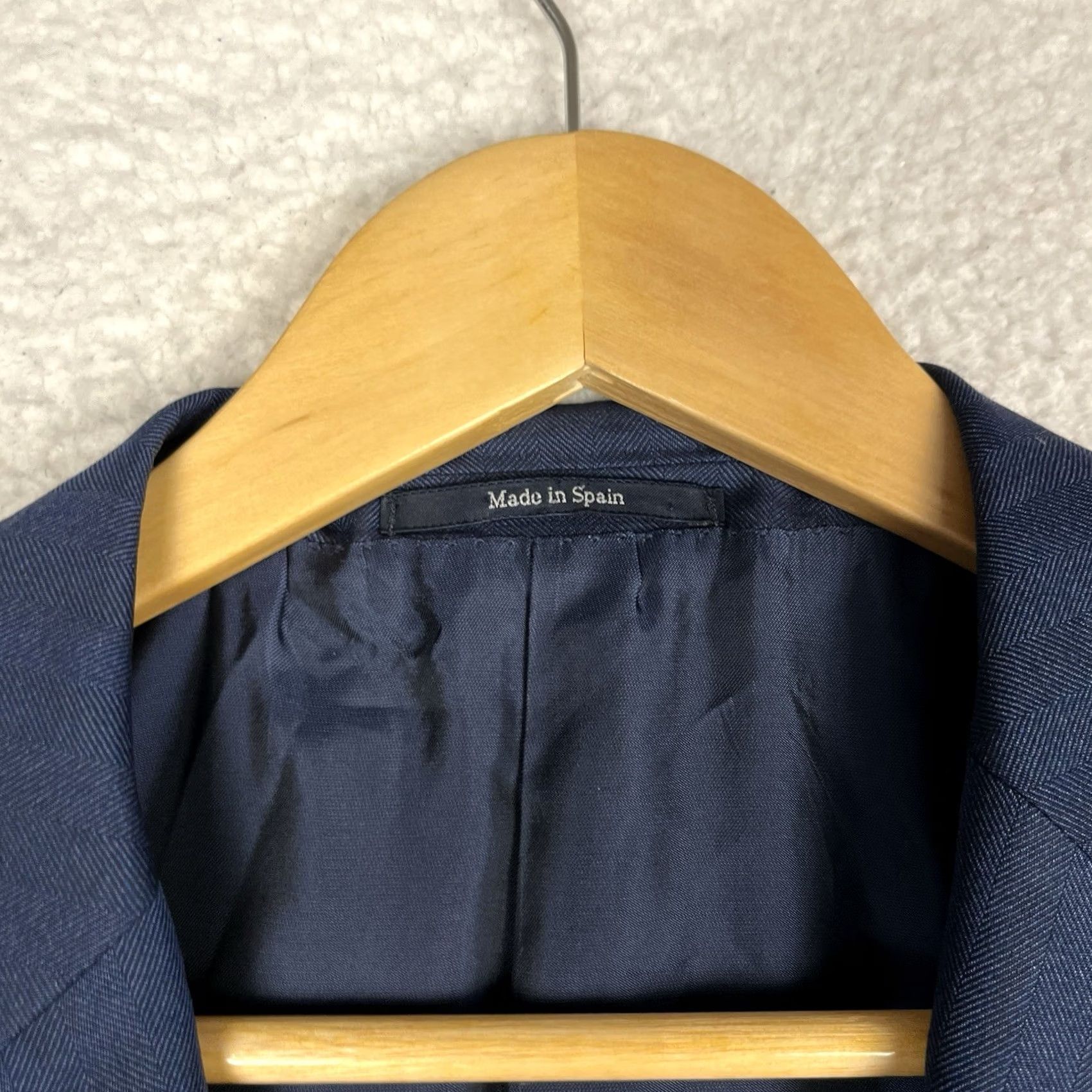 Ermenegildo Zegna Ermenegildo Zegna Jacket Mens 46 Blue Silk Wool Herringbone Blazer Sport Coat Size 46R - 2 Thumbnail