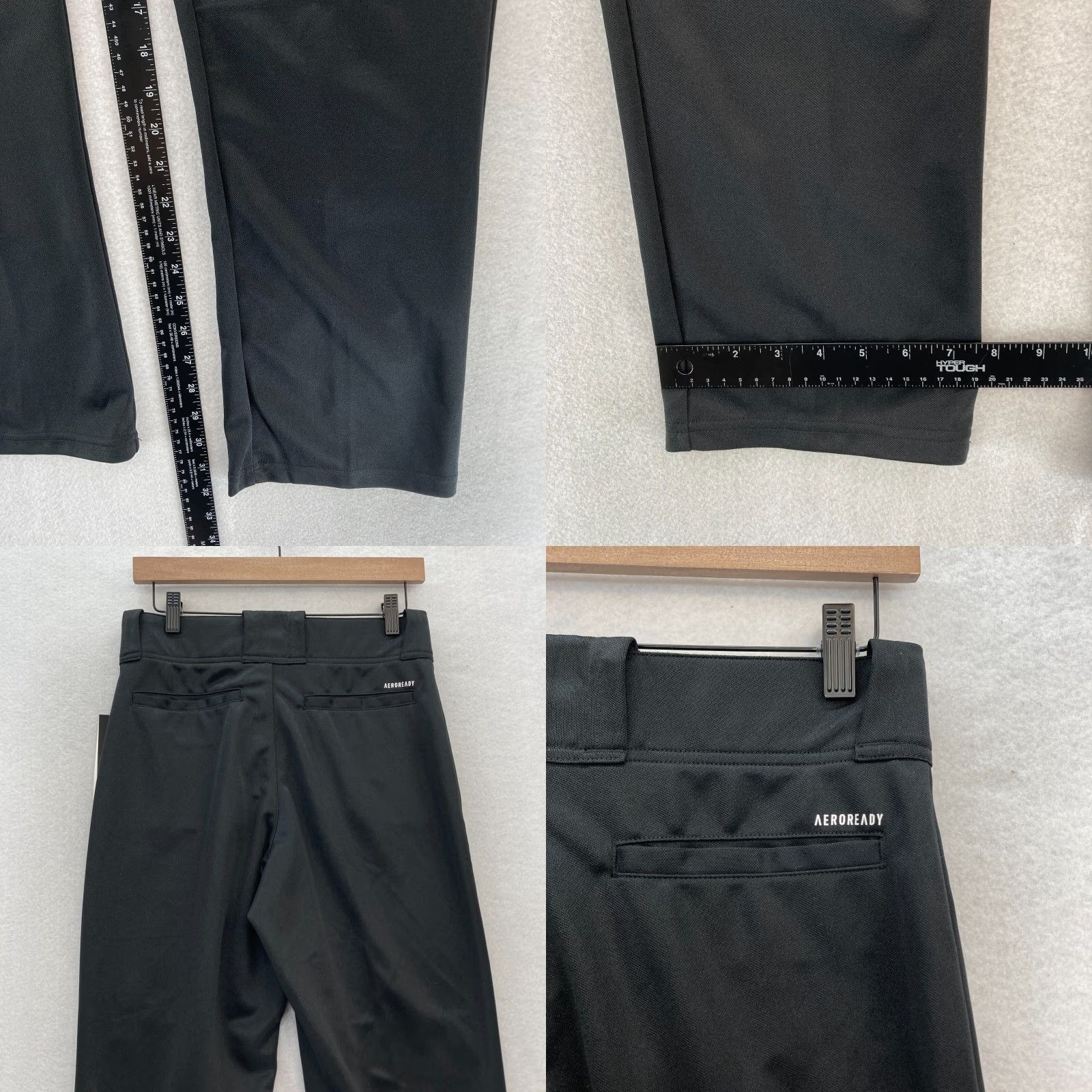 Adidas Adidas Aeroready Track Pants Mens Small Black Relaxed Fit Open Bottom Soccer NWT Size US 29 - 8 Thumbnail