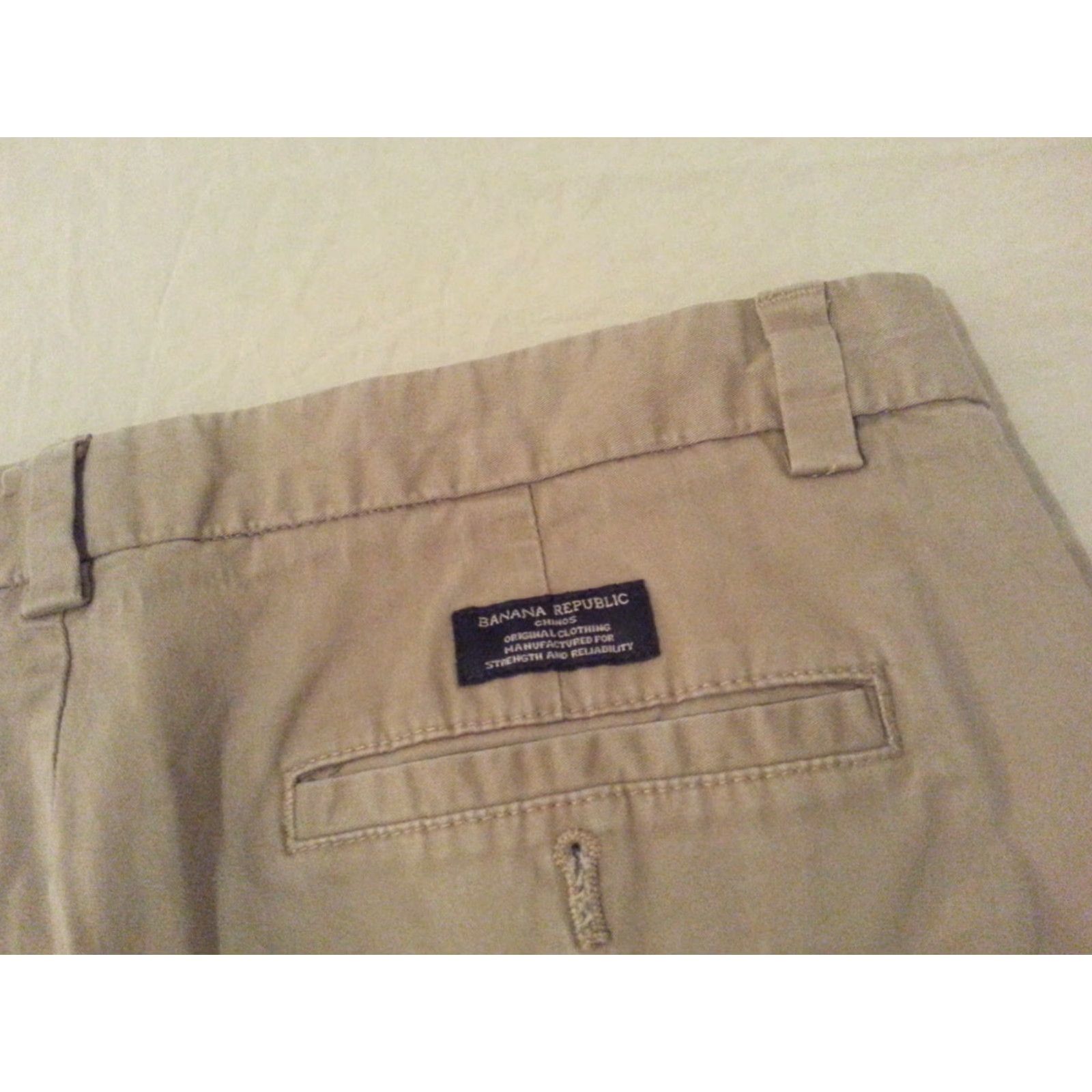Banana Republic Mens Banana Republic Pants 33x30 34x30 Cotton Khaki Slack Chino Dress Trouser Size US 33 - 4 Thumbnail