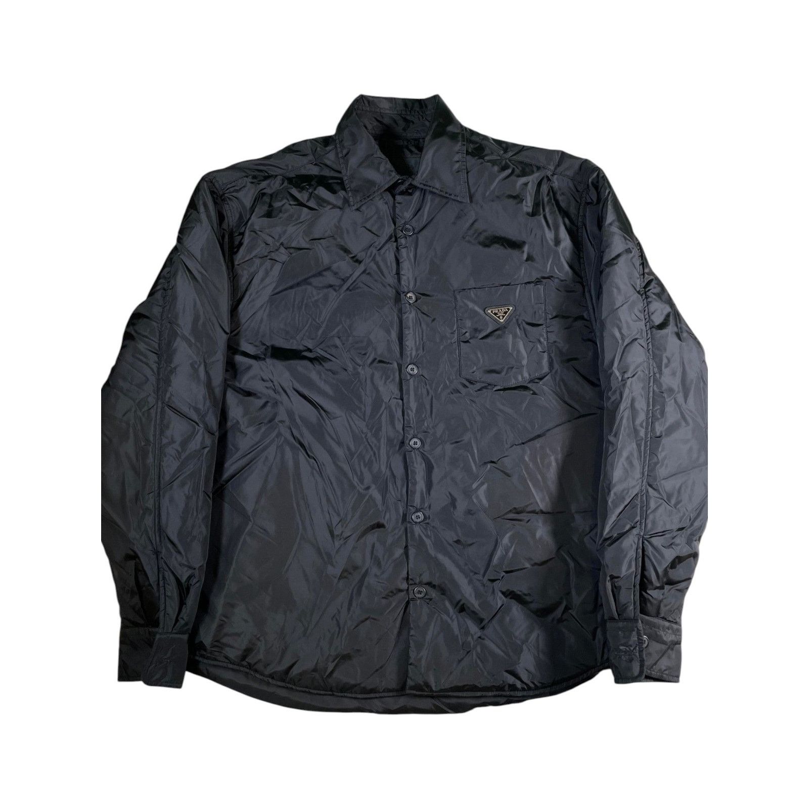 Prada Prada Light Re Nylon Padded Black Button Up Shirt Size US L / EU 52-54 / 3 - 1 Thumbnail