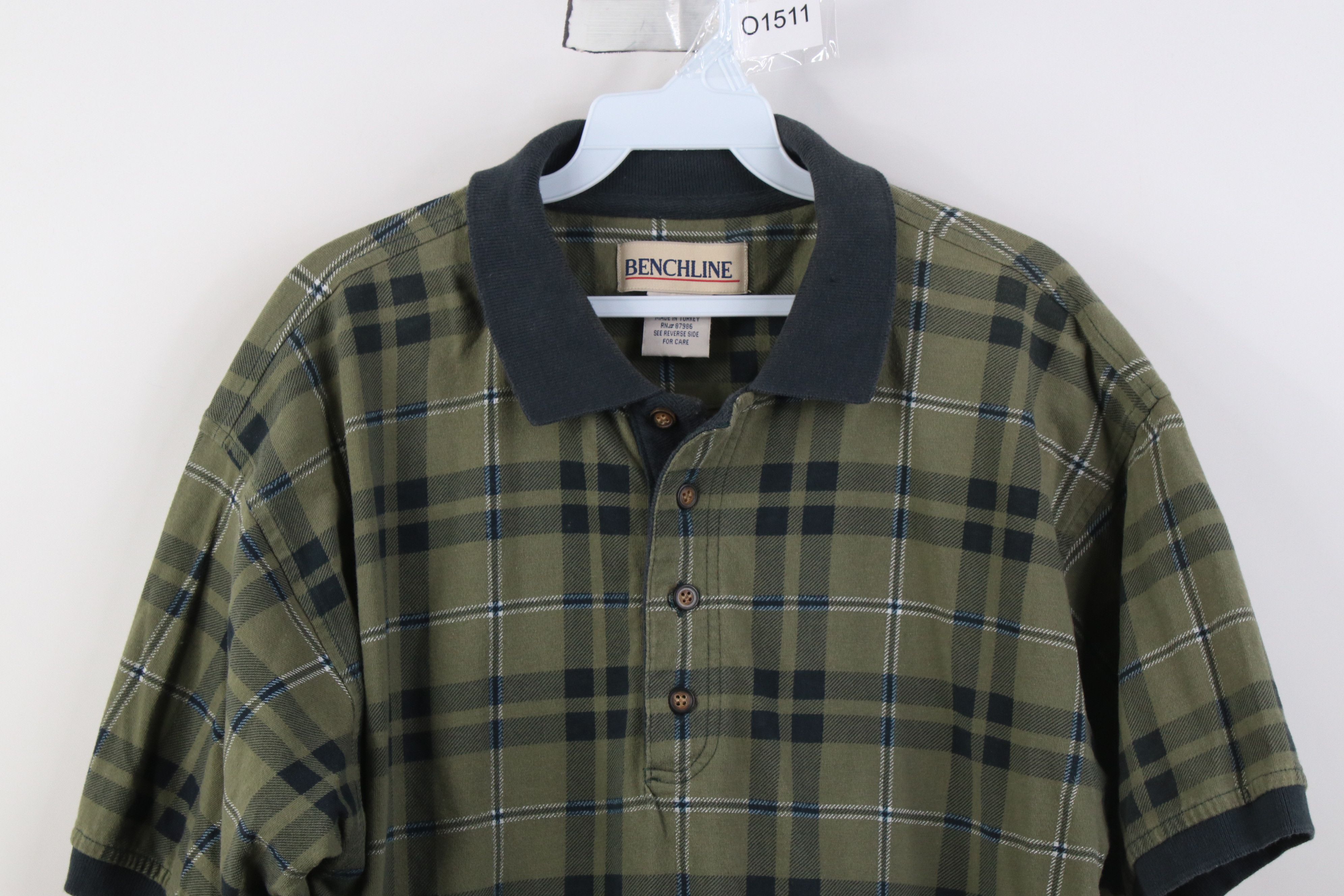 Vintage Vintage 90s Streetwear Baggy Fit Knit Golf Polo Shirt Plaid Size US L / EU 52-54 / 3 - 2 Thumbnail