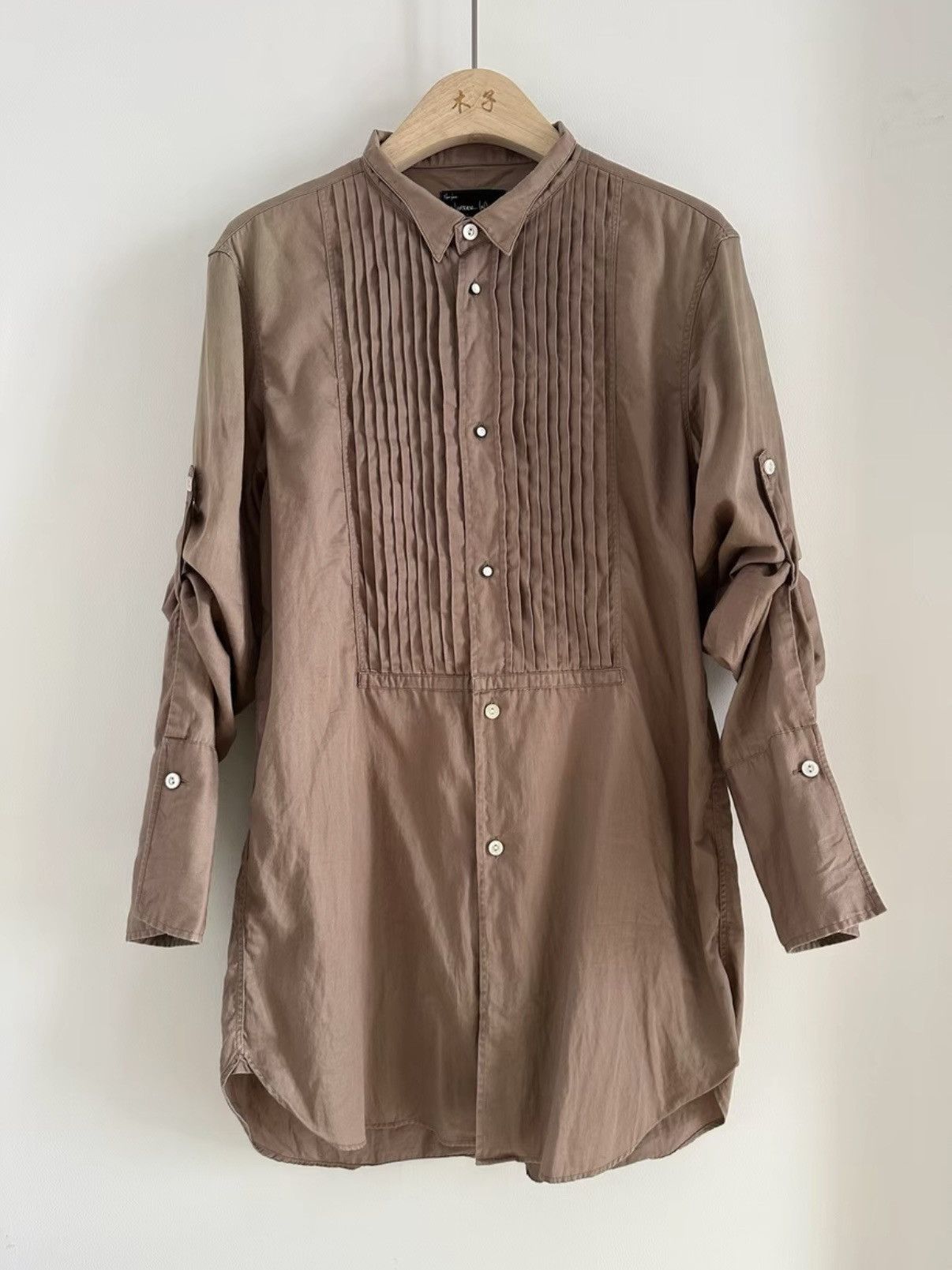 Number (N)ine Number (N)ine 07SS About A Boy Ruched front placket shirt Size US M / EU 48-50 / 2 - 4 Thumbnail