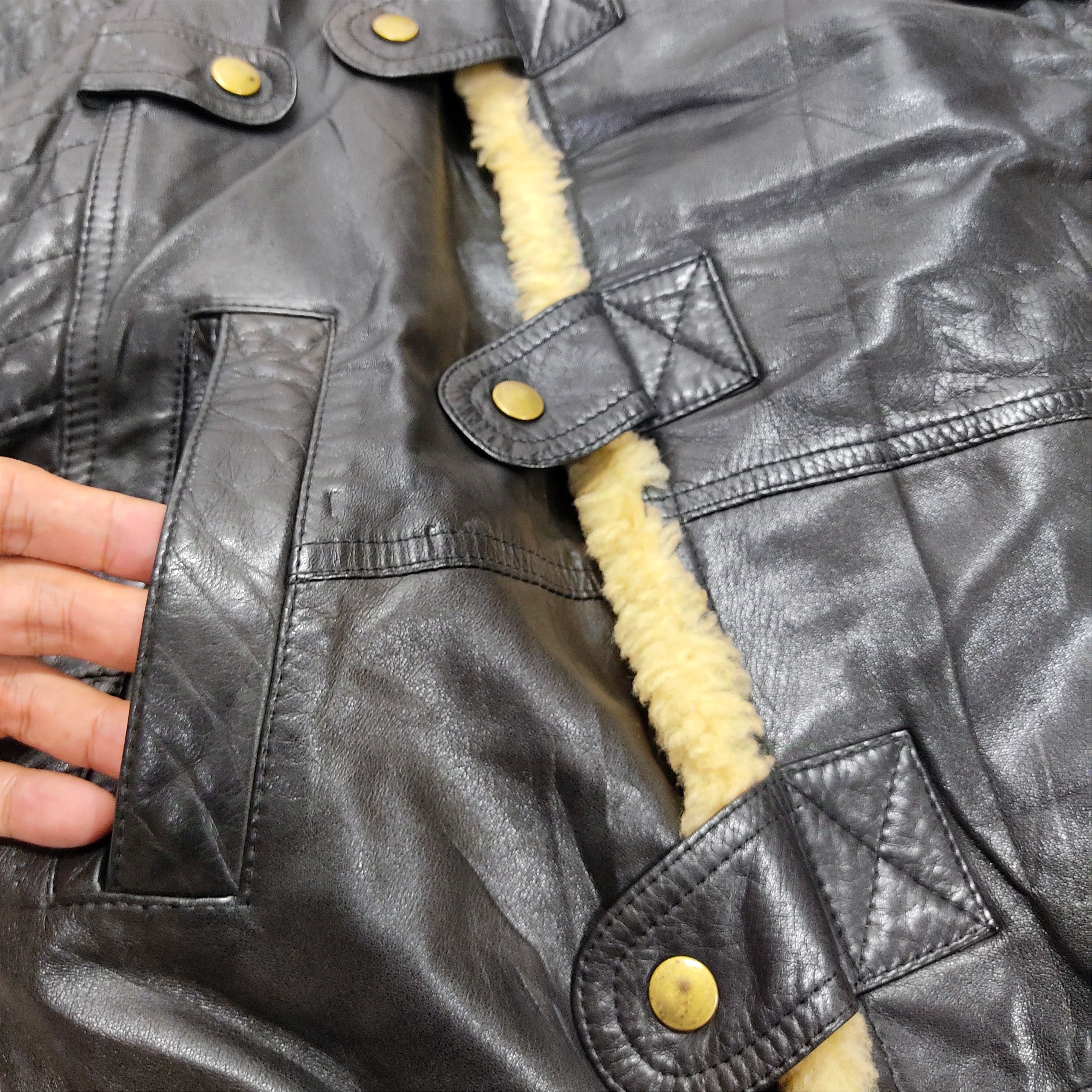 Genuine Leather Vintage 60s Bikers Shearling Fur Lined Leather Jacket Size US M / EU 48-50 / 2 - 17 Thumbnail