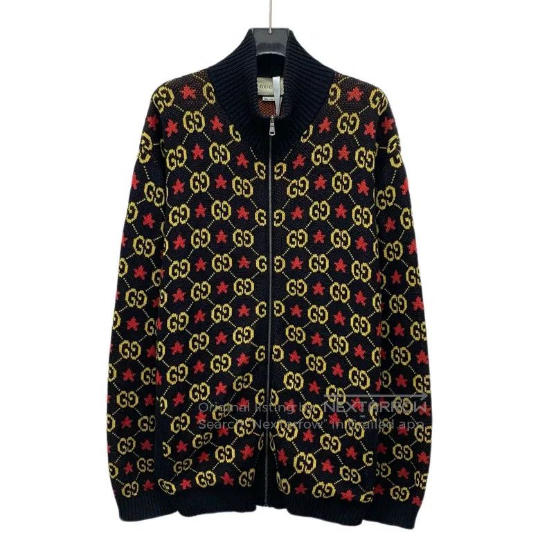 Gucci Gucci Colour-blocked logo jacquard full-print cotton stand Size US L / EU 52-54 / 3 - 1 Thumbnail