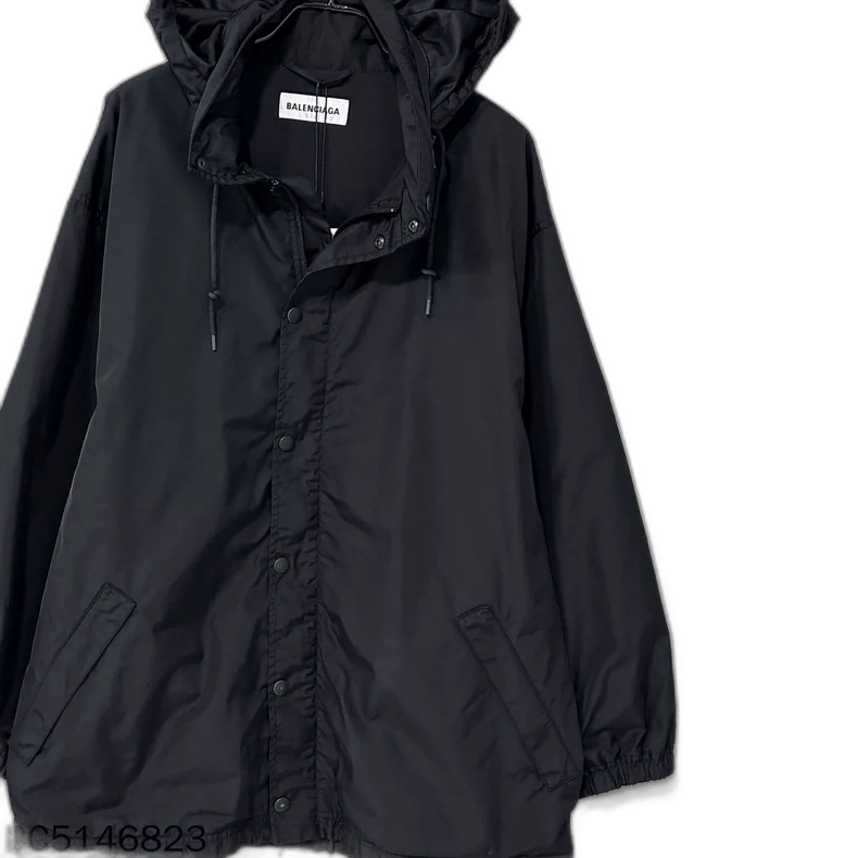 Balenciaga Balenciaga Logo Hooded Outerwear Jacket-2506 Size US S / EU 44-46 / 1 - 1 Thumbnail