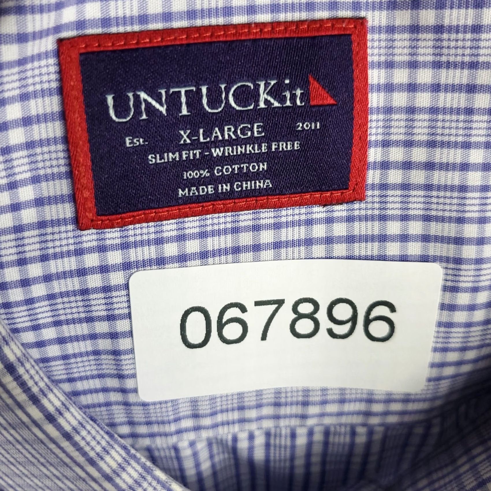 UNTUCKit UNTUCKit Shirt Mens XL Blue Plaid Button-Up Long Sleeve Casual Size US XL / EU 56 / 4 - 7 Thumbnail