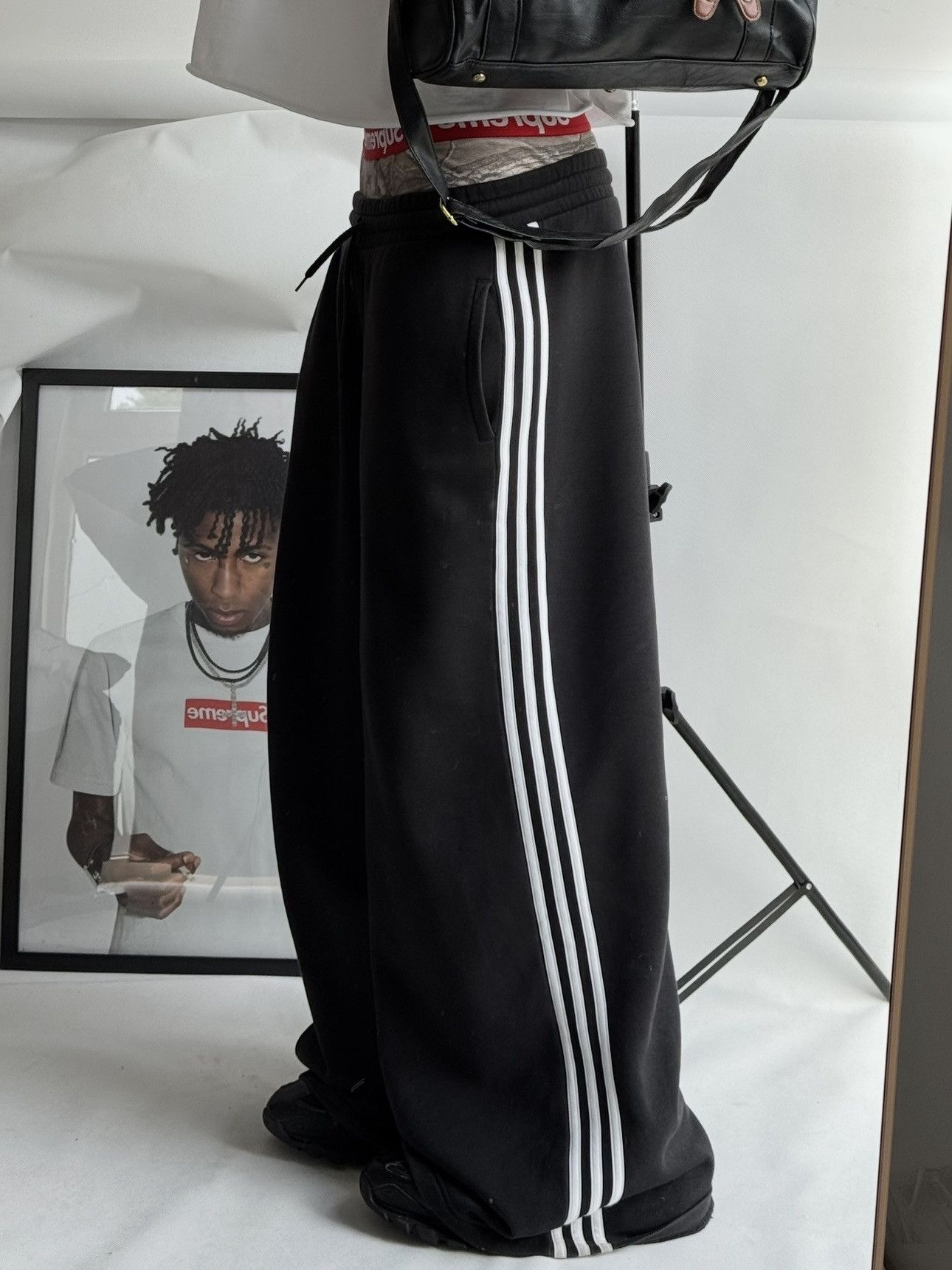 Adidas Adidas Balenciaga Style baggy Track Pants Hype Sweatpants Size US 32 / EU 48 - 1 Thumbnail