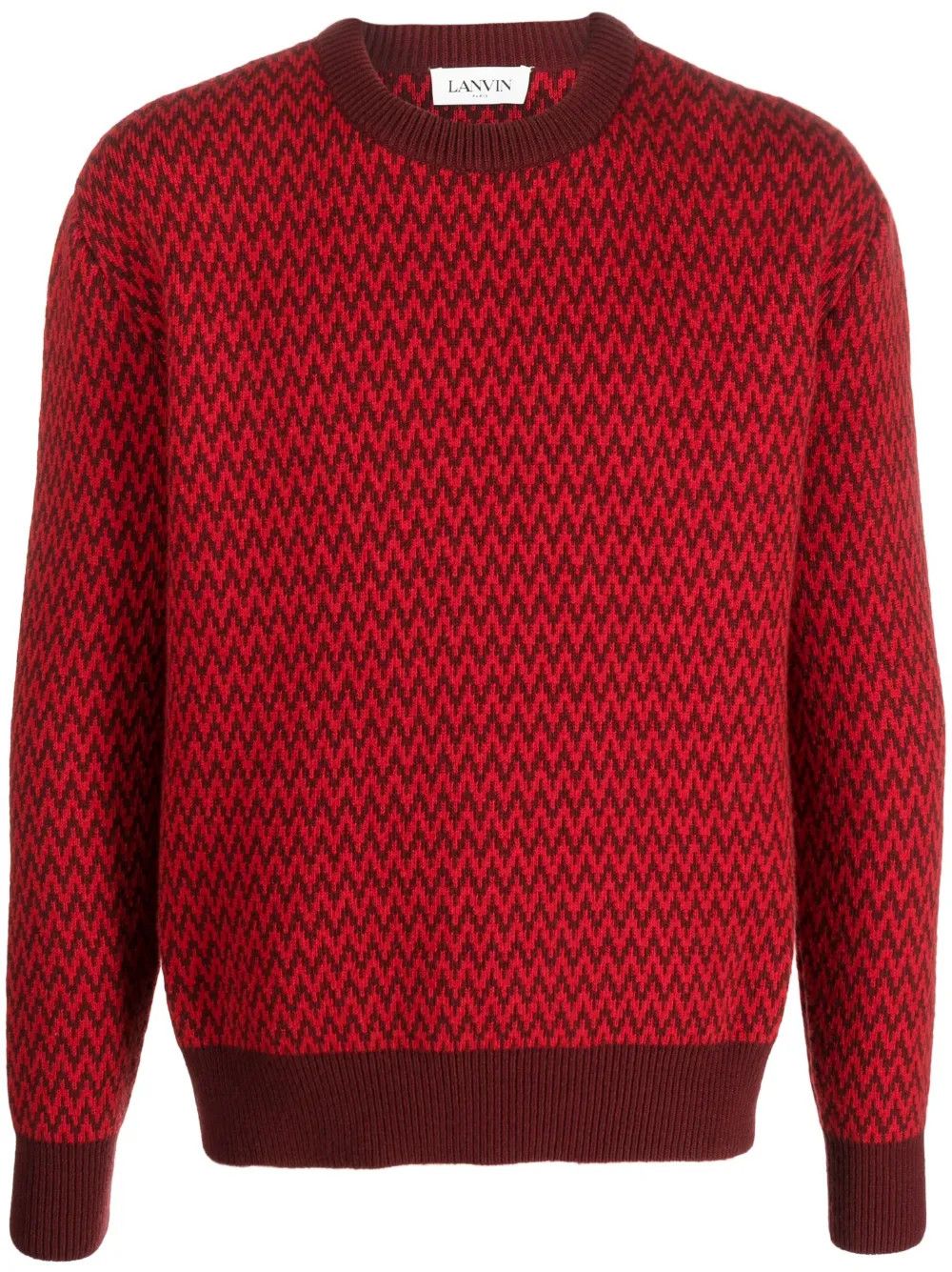 Lanvin o1y0225 Crewneck Sweater in Red/Brown Size US S / EU 44-46 / 1 - 1 Thumbnail