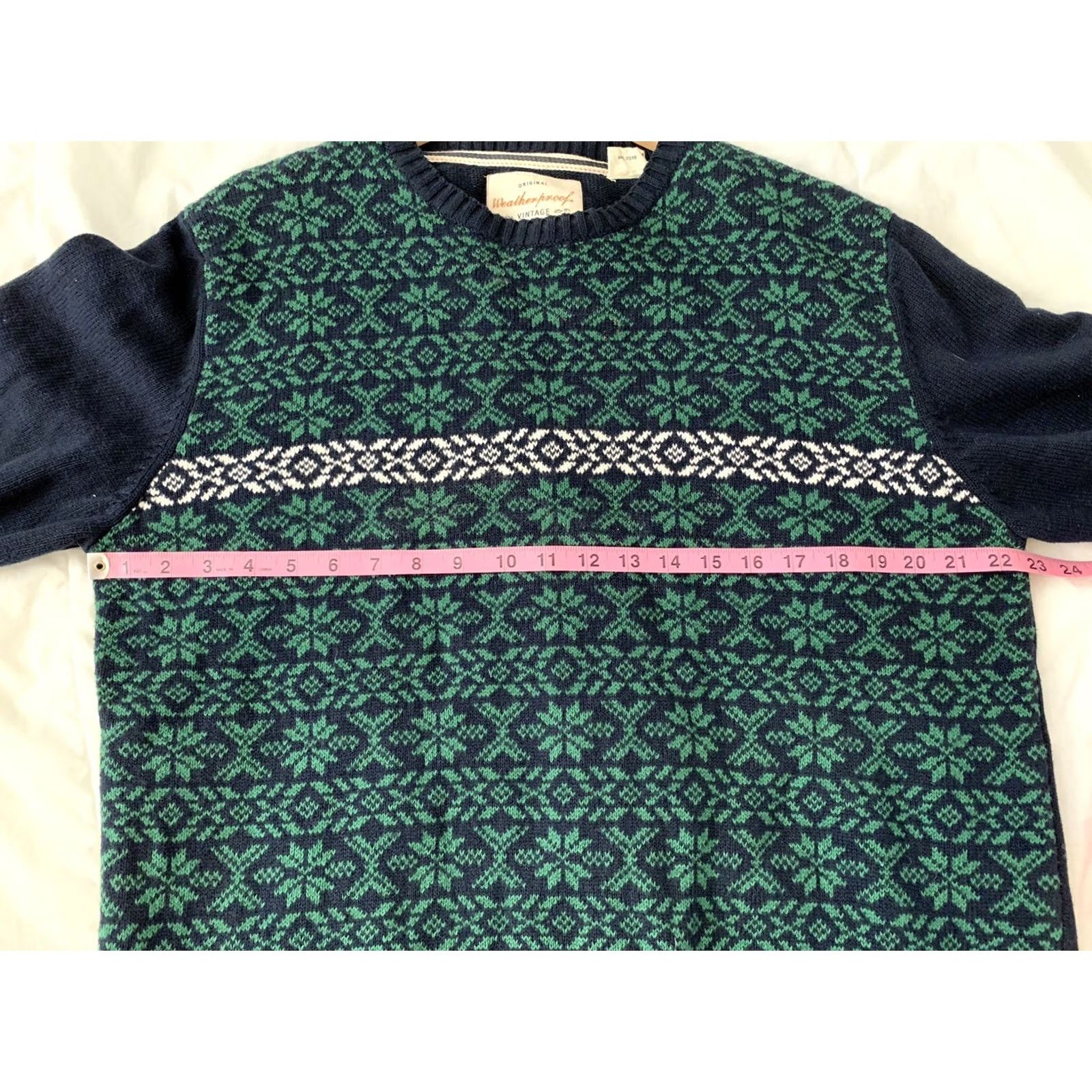Weatherproof Weatherproof Vintage Holiday Sweater Blue Crewneck XL Men 100% Cotton Fruit? Size US XL / EU 56 / 4 - 4 Thumbnail