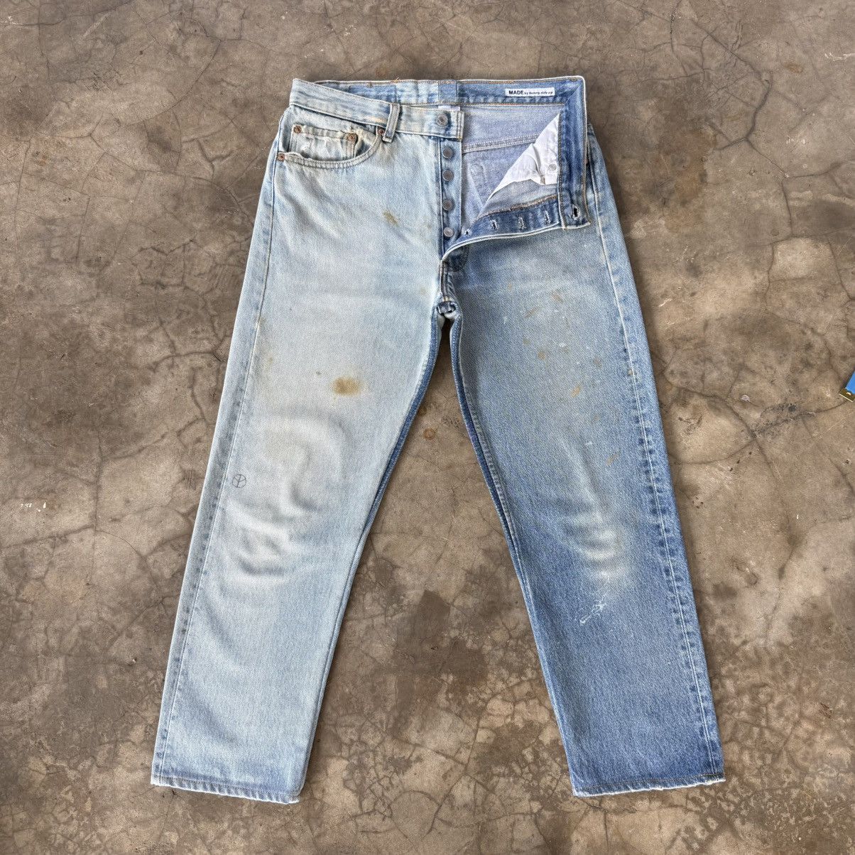 Levi's Vintage Clothing W32 Vintage Levi's 501 Faded Mud Washer Denim Jean Size US 32 / EU 48 - 1 Thumbnail