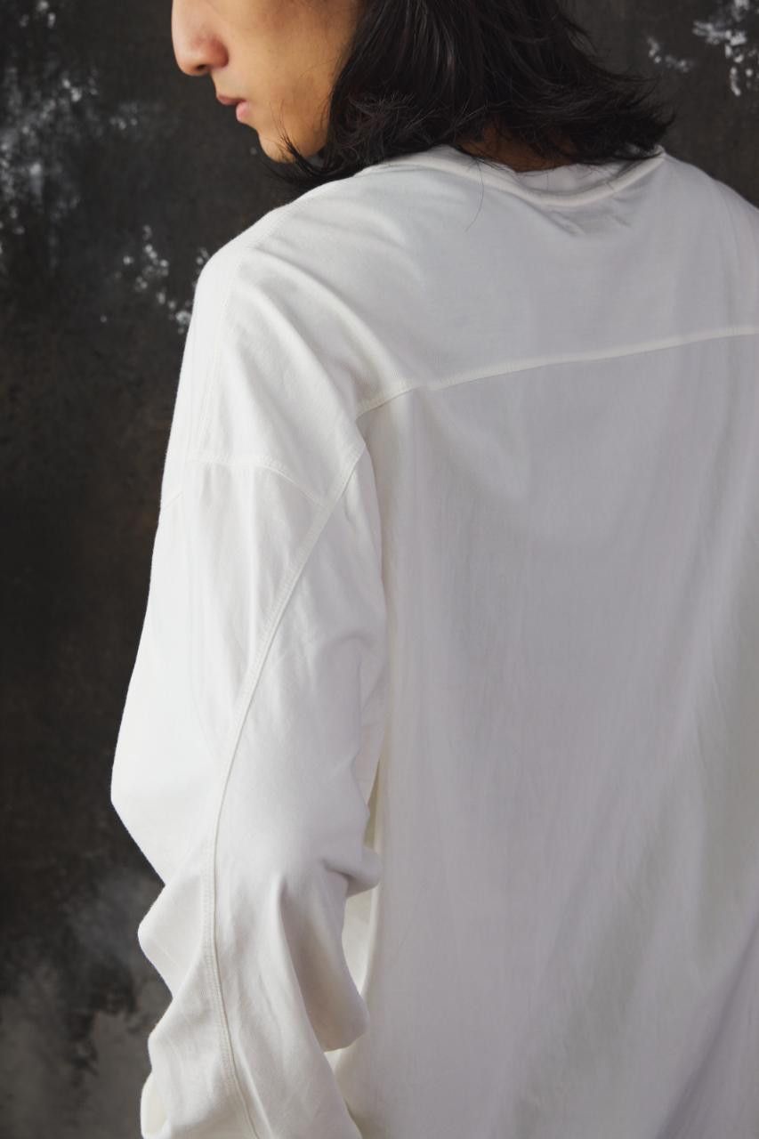 YOKE YOKE Cotton Long Sleeve T-Shirt Off White Size US L / EU 52-54 / 3 - 5 Thumbnail