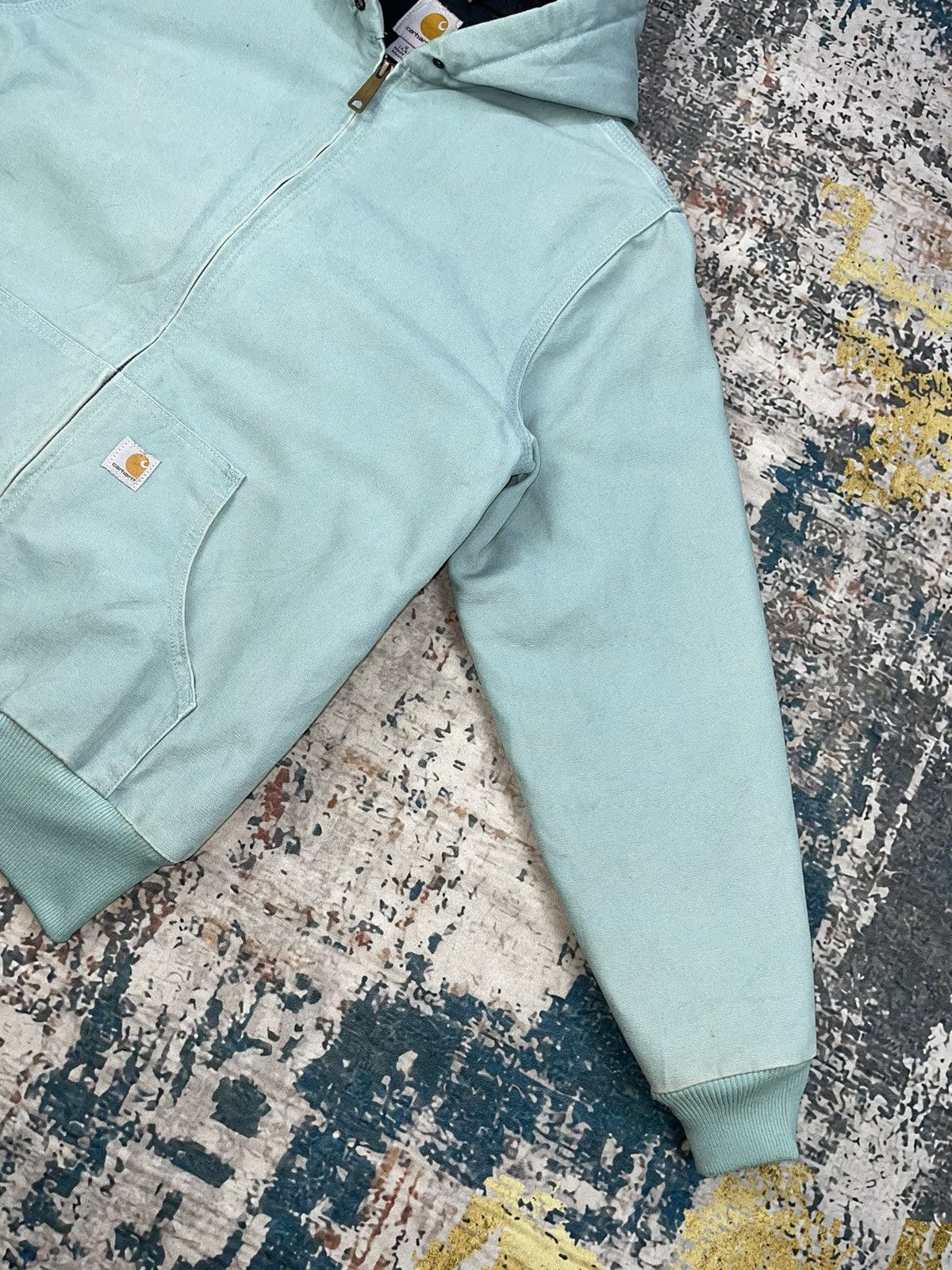 Carhartt Vintage Carhartt WIP Canvas Pine Green Hoodie Size US S / EU 44-46 / 1 - 4 Thumbnail