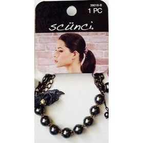 Other Scünci Pearl Gray Purple Bead Hair Ties With dark bronze A Size ONE SIZE - 1 Preview