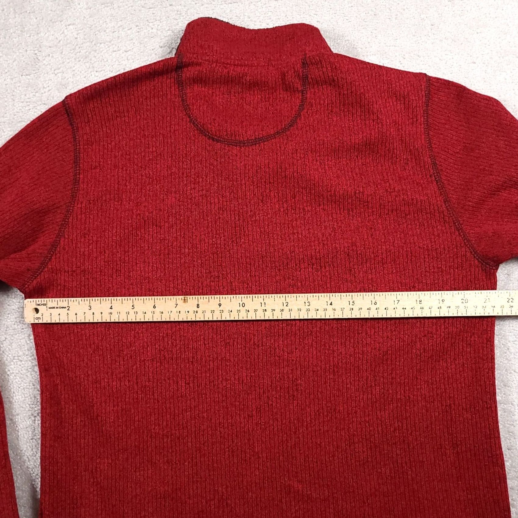 Weatherproof Weatherproof Vintage 1/4 Zip Sweater Mens Med Red Ribbed Fleece Collar Pullover Knit Size US M / EU 48-50 / 2 - 6 Thumbnail