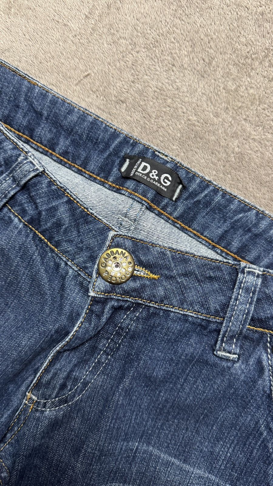 Dolce & Gabbana Dolce Gabbana Y2K Faded Distressed Mudwash Jeans armani ysl Size US 31 - 5 Thumbnail