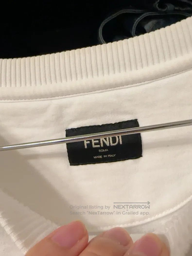 Fendi Fendi White crew-neck sweatshirt Size L / US 10 / IT 46 - 2 Thumbnail