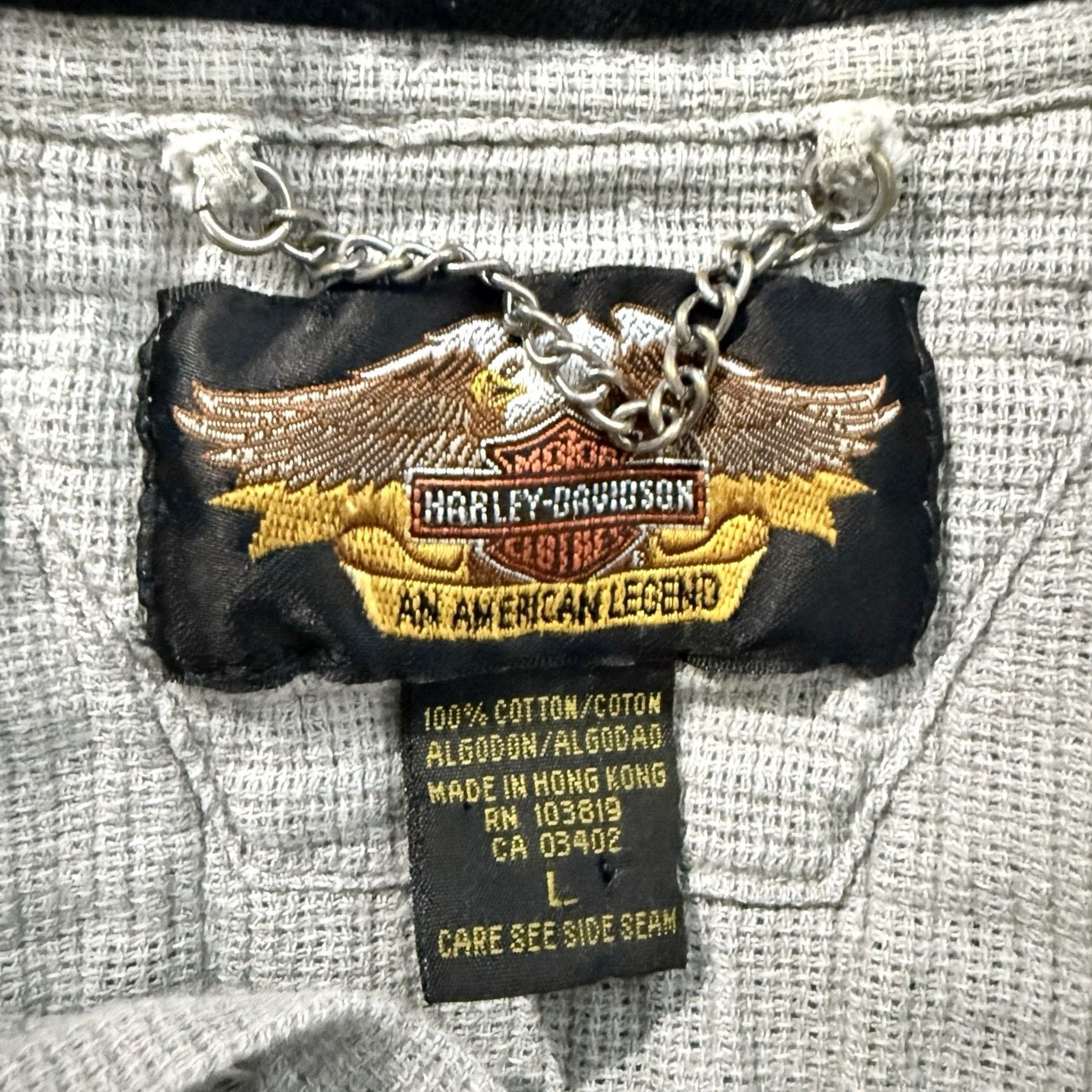 Harley Davidson Harley-Davidson Shirt Mens Short Sleeve Button-Down Gray L Size US L / EU 52-54 / 3 - 4 Thumbnail