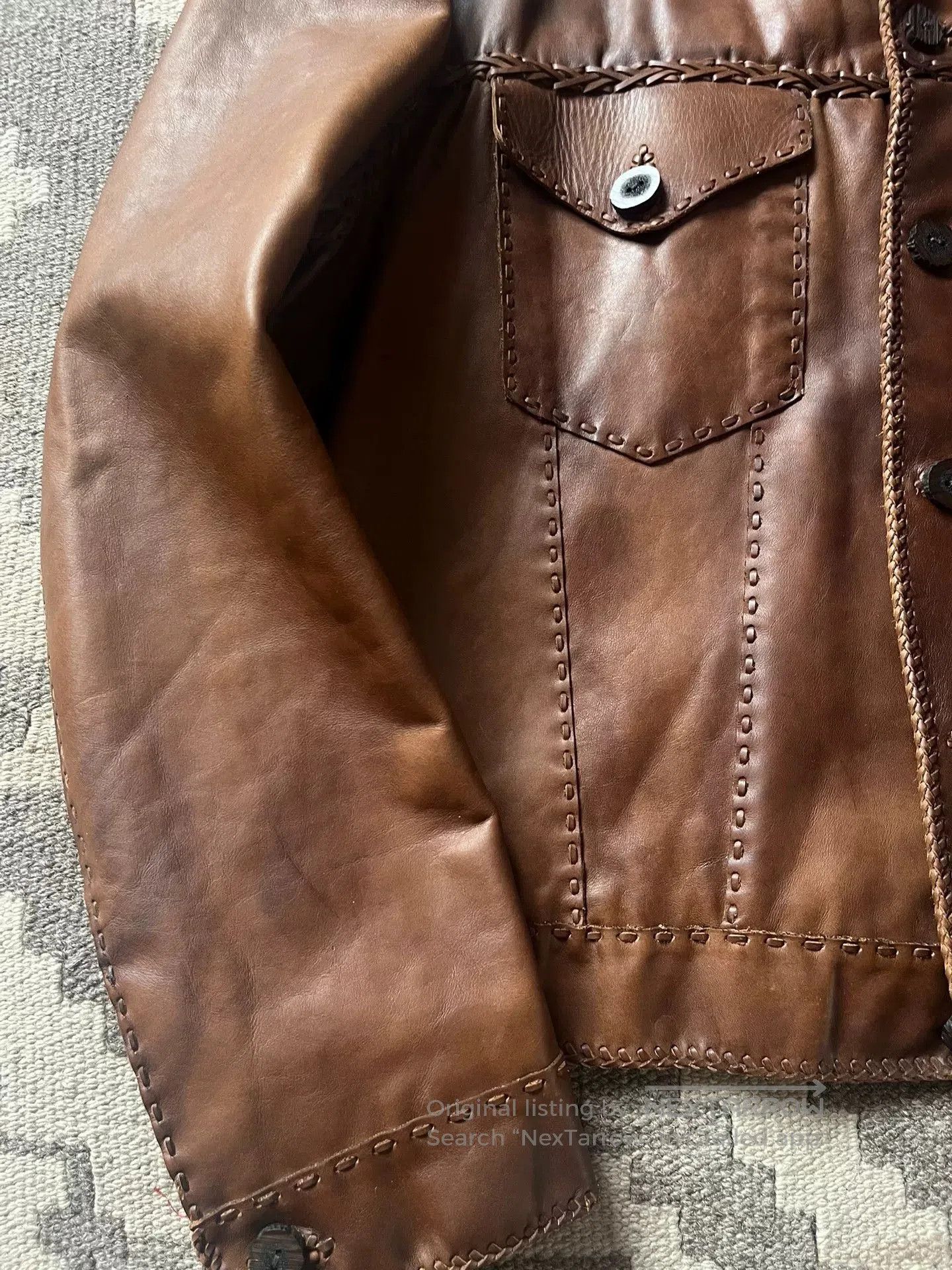 Ralph Lauren Purple Label Ralph Lauren Purple Label Western Leather Jacket. Size US L / EU 52-54 / 3 - 3 Thumbnail