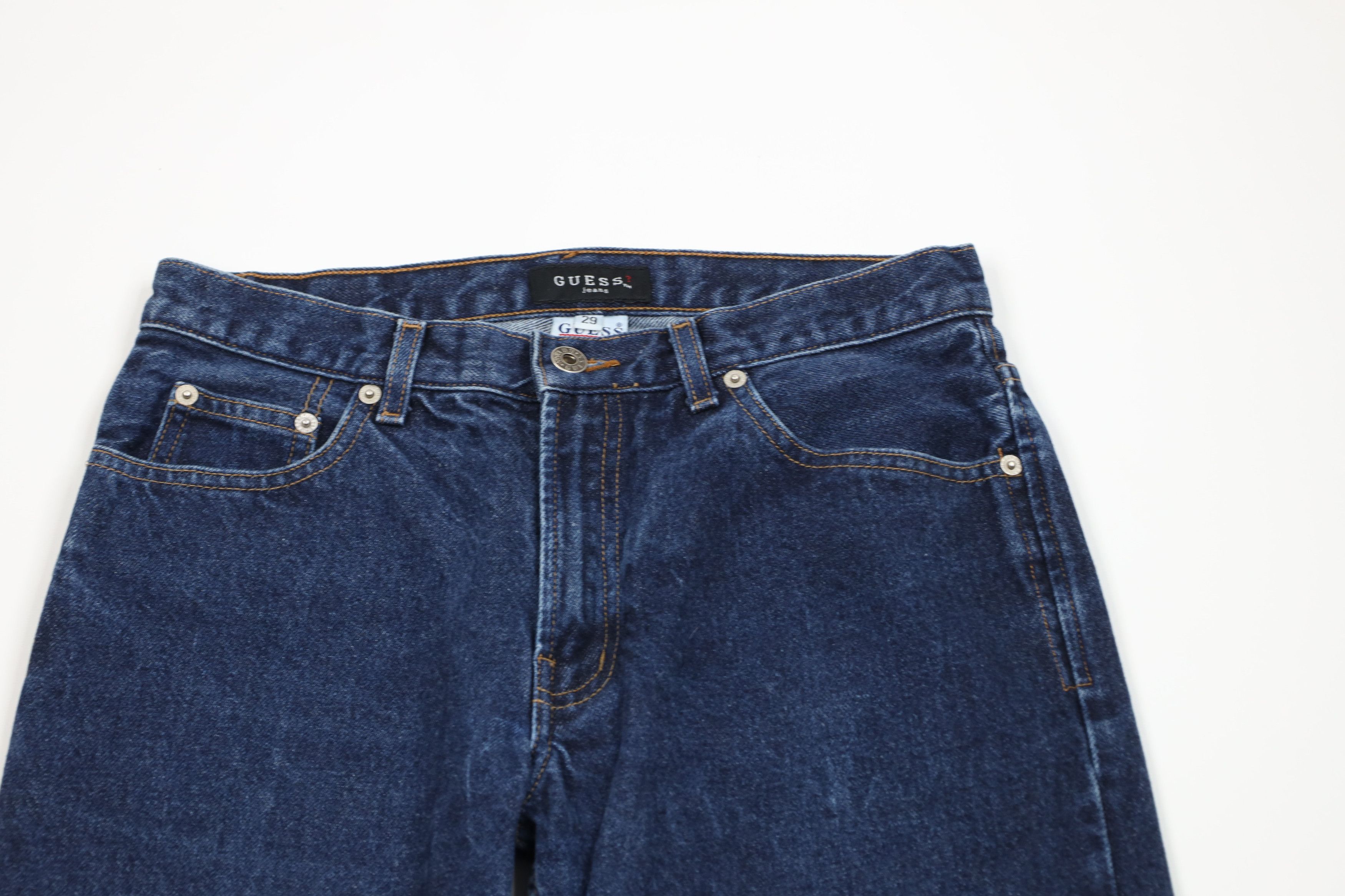 Guess Vintage 90s Guess Straight Leg Denim Jeans Blue Cotton USA Size US 29 - 2 Thumbnail