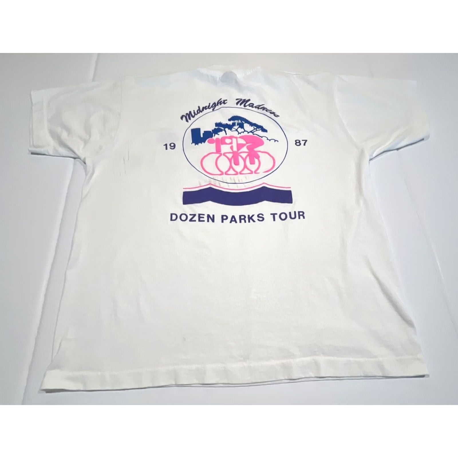 Vintage VINTAGE San Diego T Shirt Men XL 1987 Midnight Madness Single Stitch Graphic Shirt White Cotton Blend Screen Stars Best Unisex Graphic Tee Mens XL Size US XL / EU 56 / 4 - 2 Thumbnail