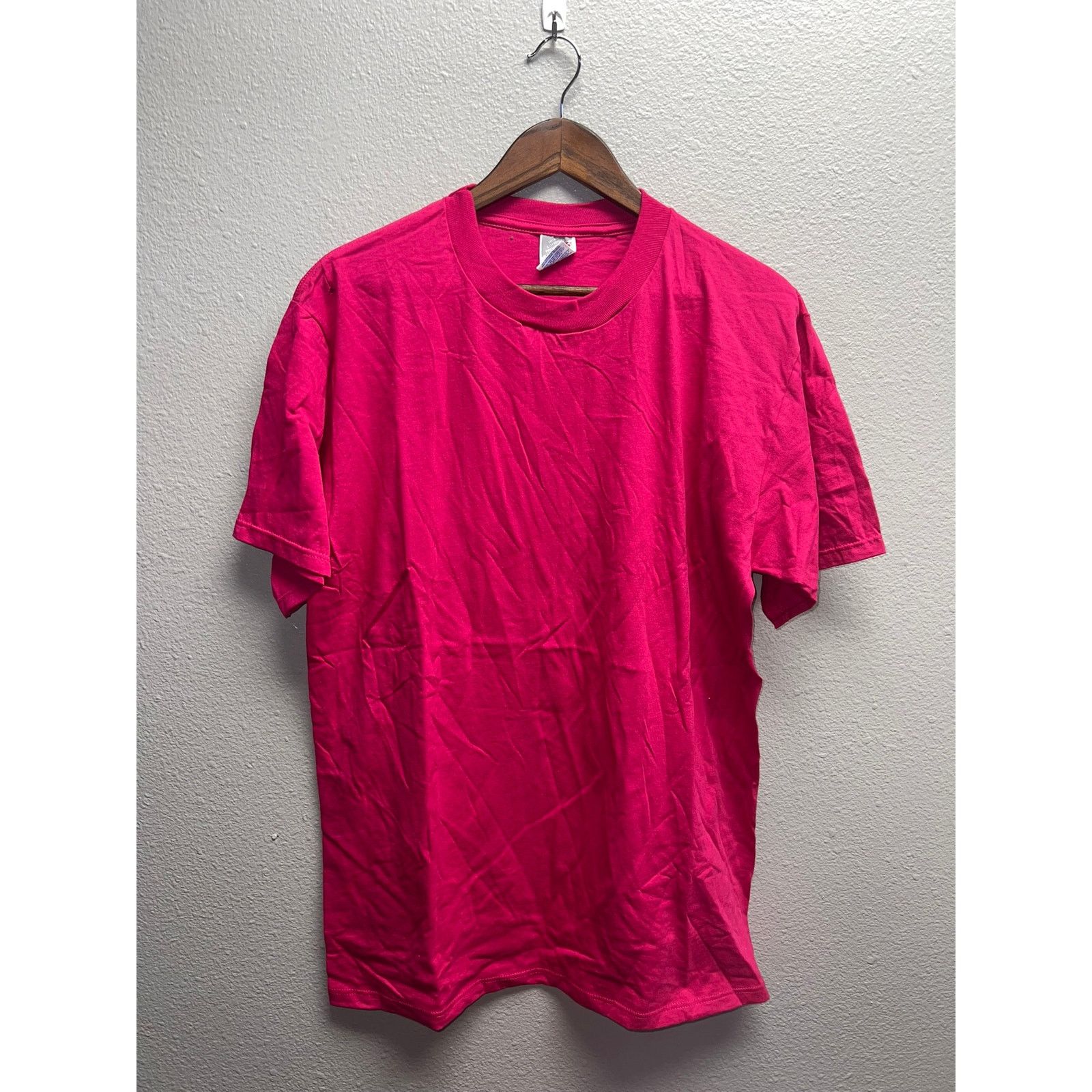 Jerzees 90s Vintage Jerzees Pink Blank Short Sleeve Shirt USA Made L Size US L / EU 52-54 / 3 - 1 Thumbnail